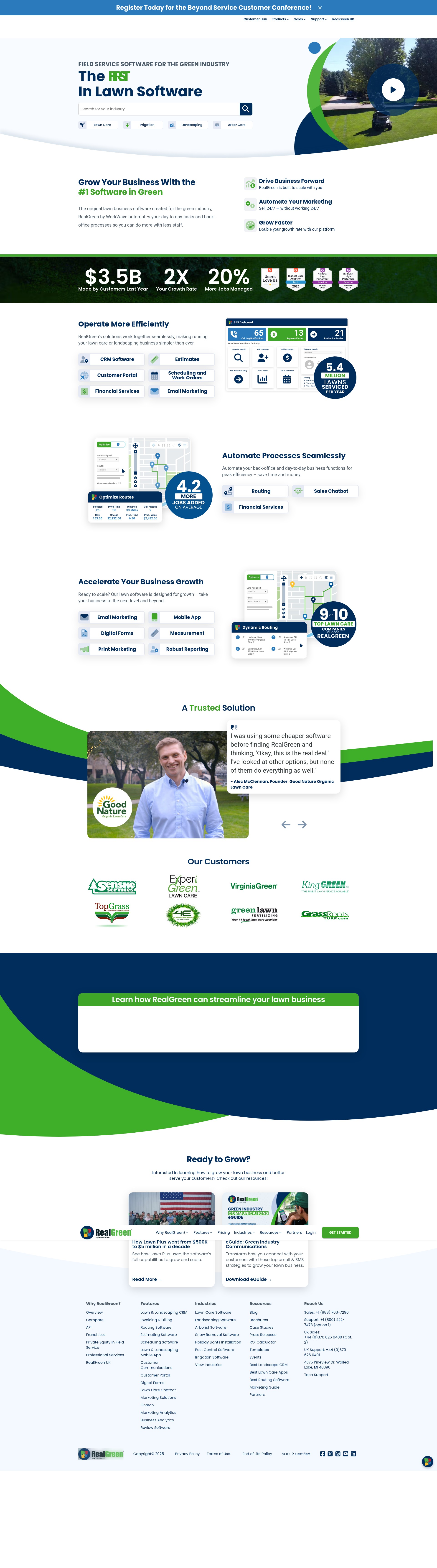 Screenshot of realgreen.com