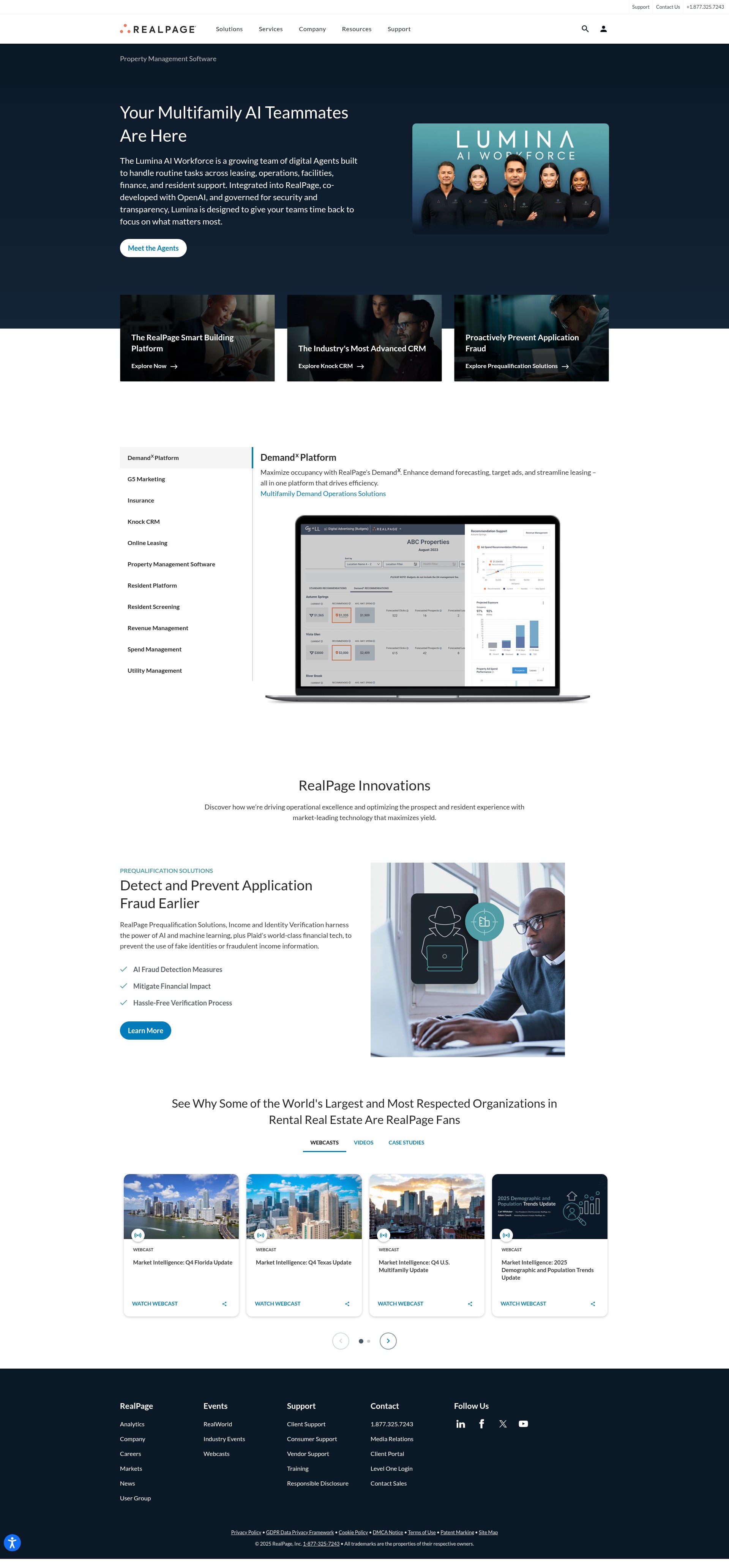 Screenshot of realpage.com
