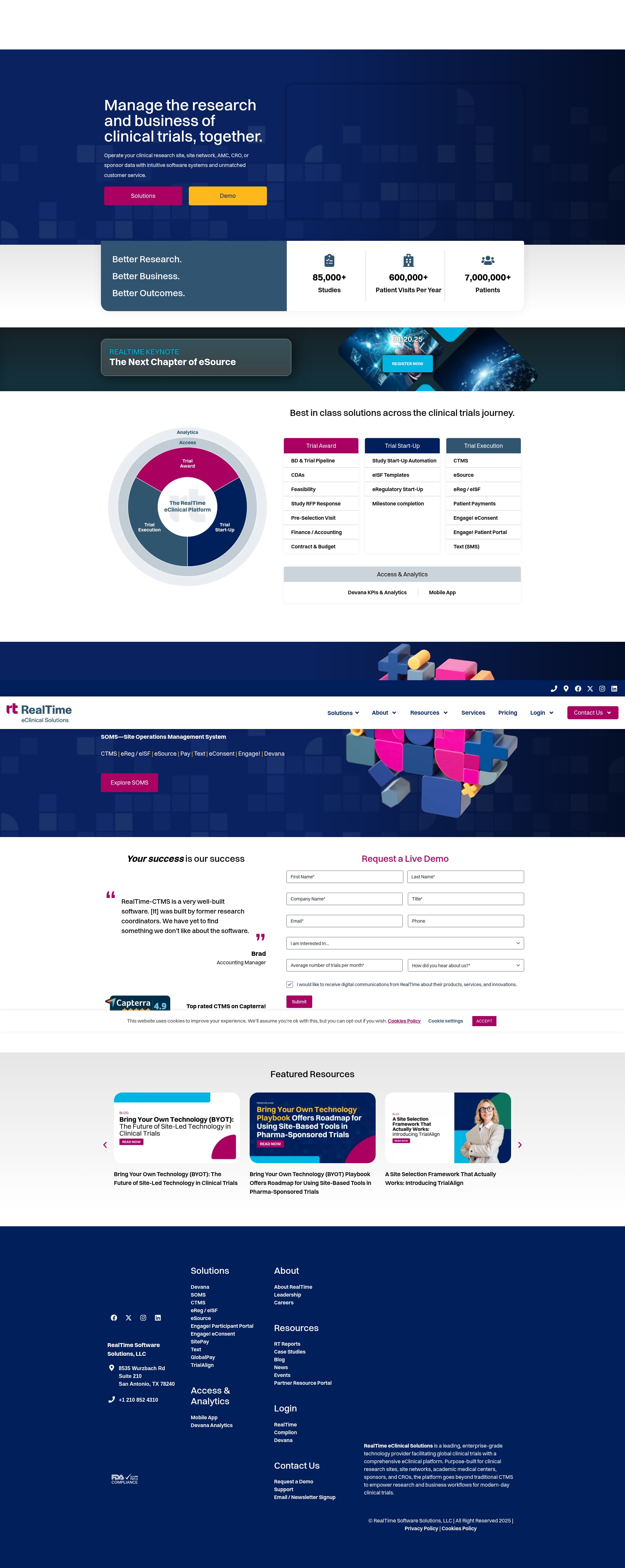 Screenshot of realtime-eclinical.com