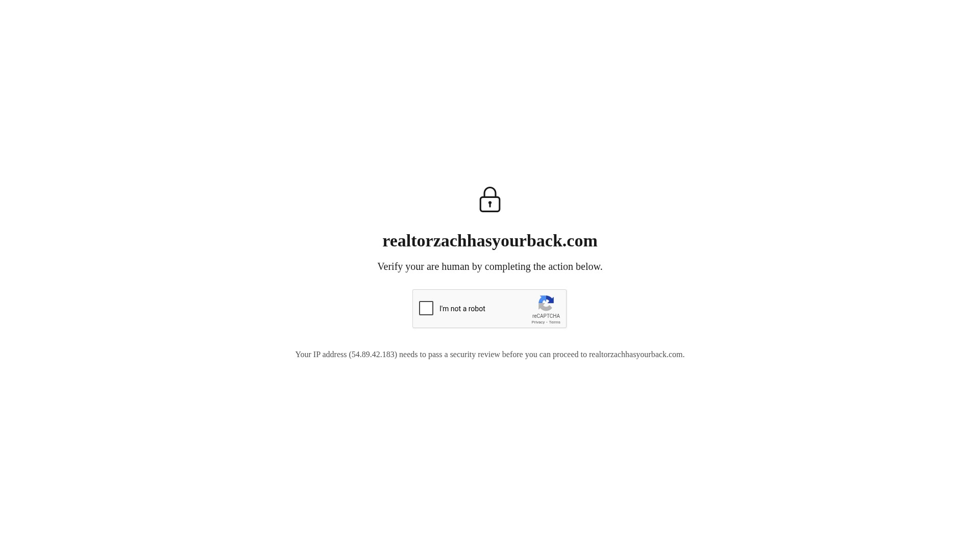 Screenshot of realtorzachhasyourback.com