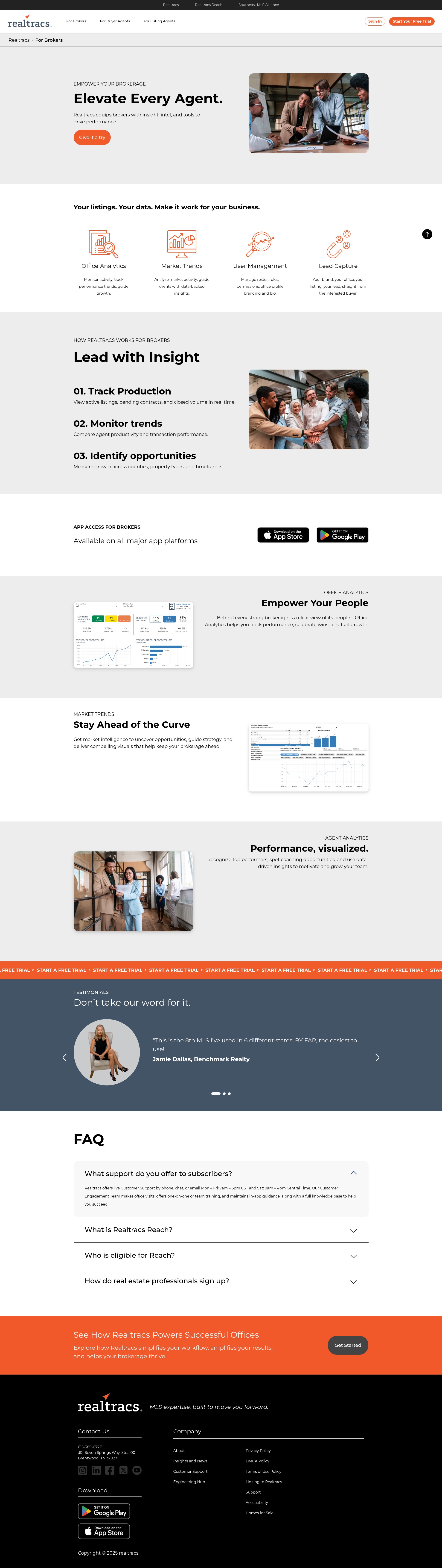 Screenshot of realtracs.com