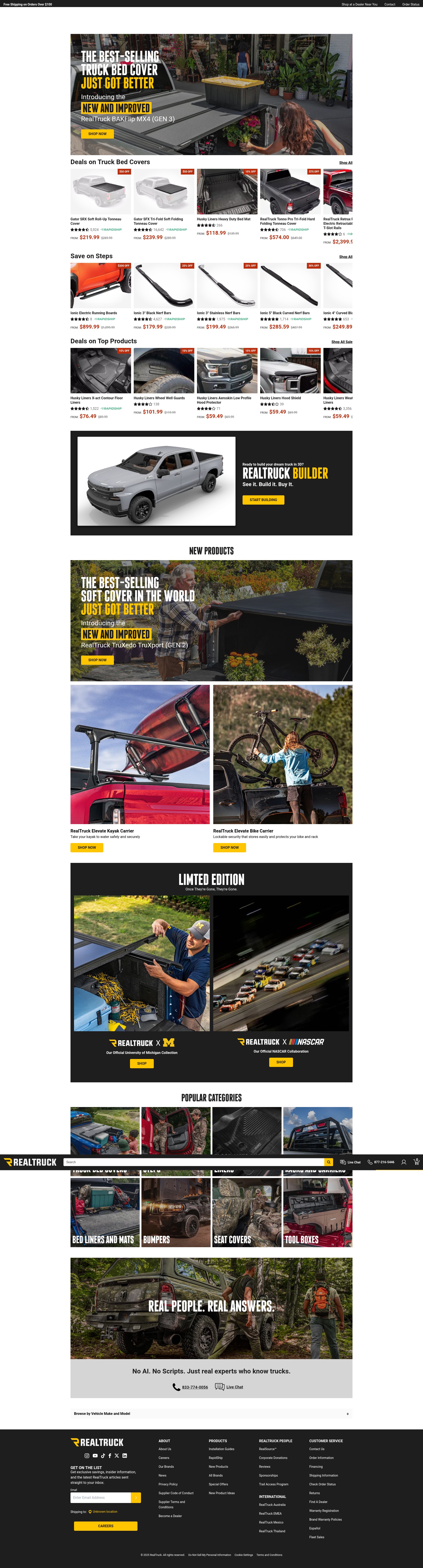 Screenshot of realtruck.com