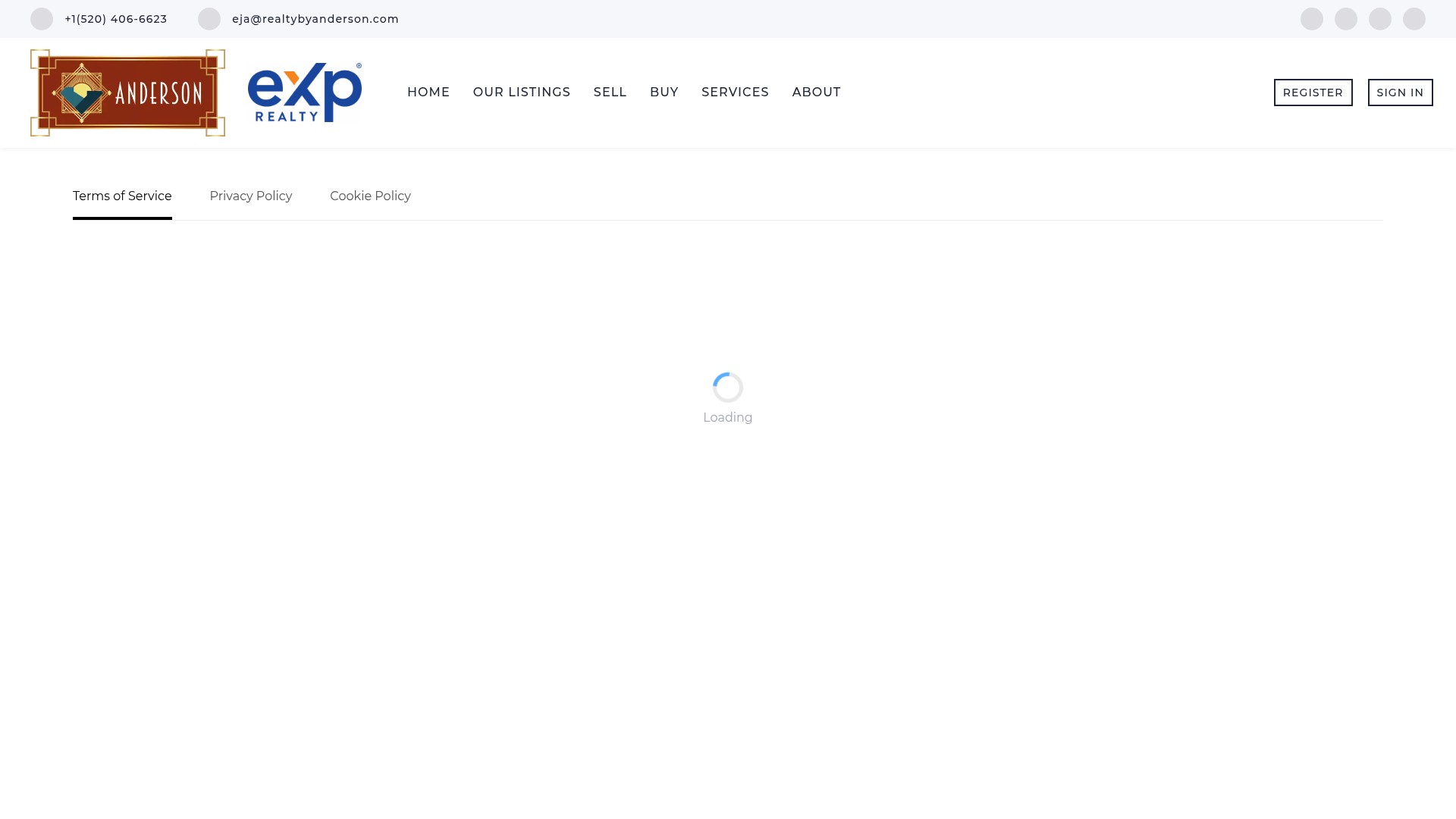 Screenshot of realtybyanderson.com