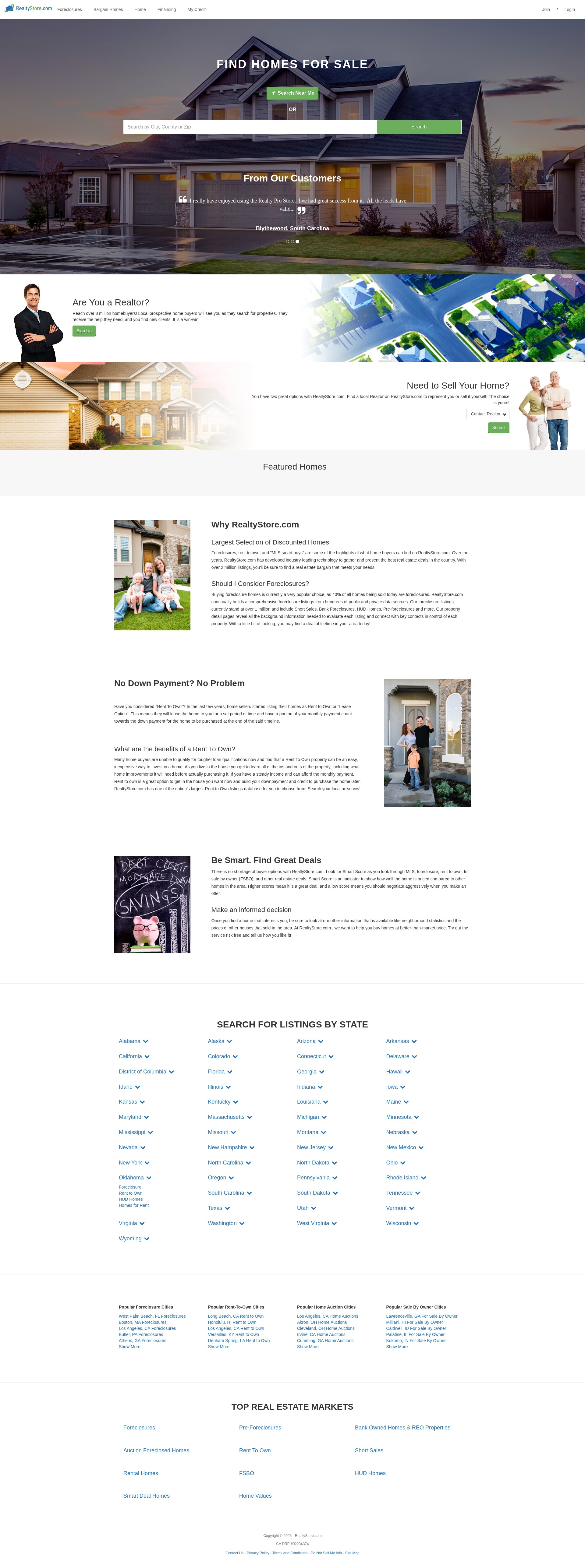 Screenshot of realtystore.com