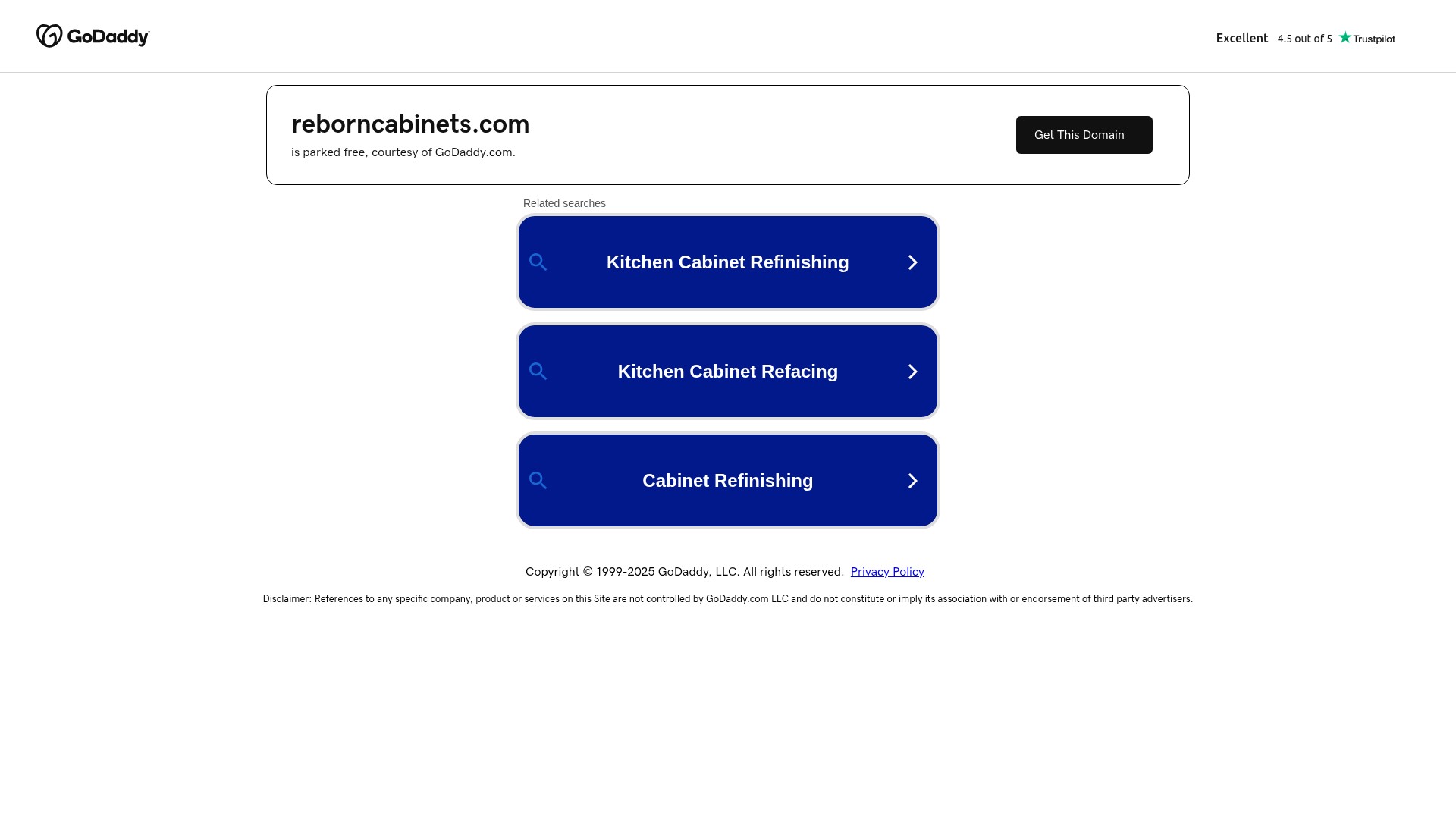 Screenshot of reborncabinets.com