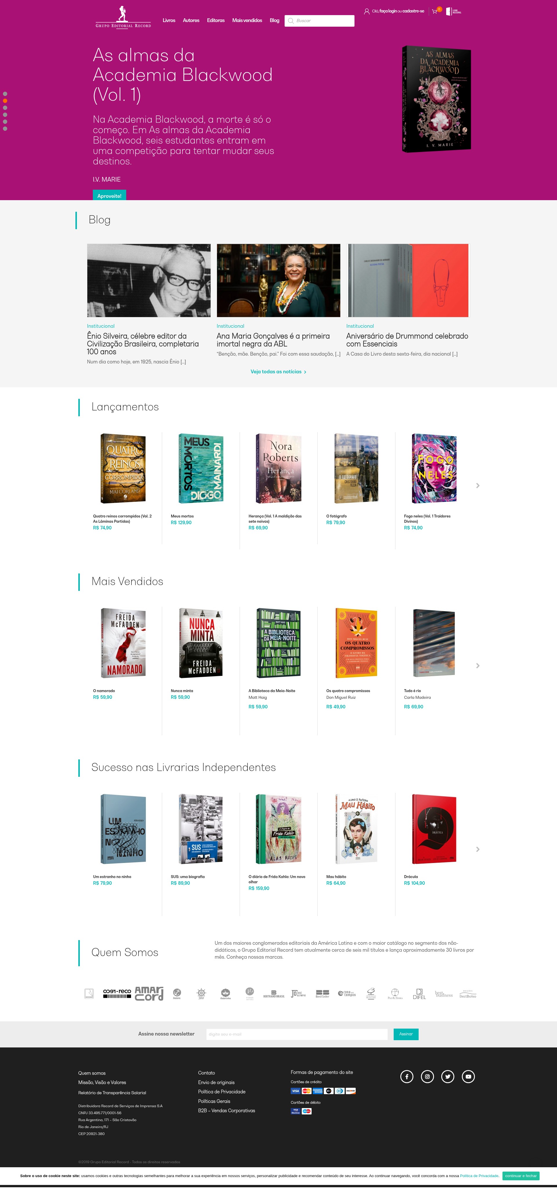 Screenshot of record.com.br