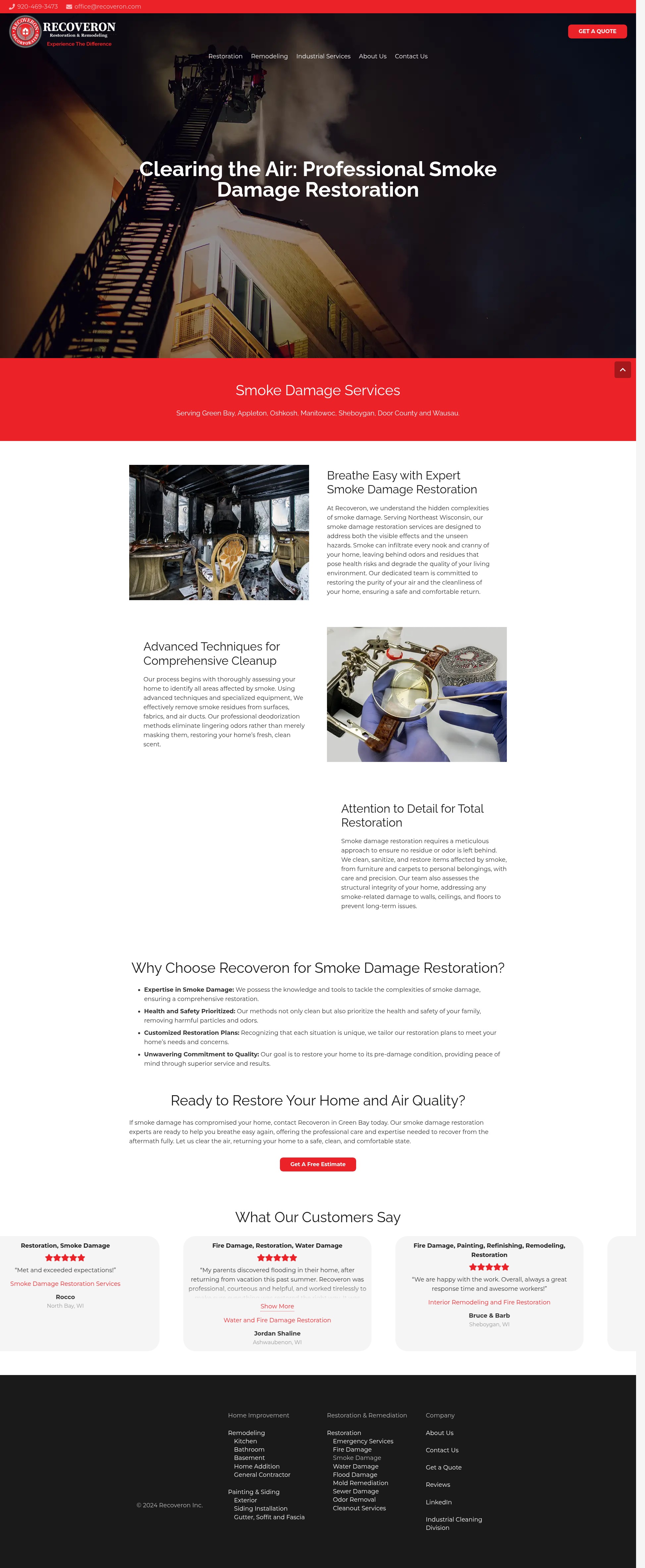 Screenshot of recoveron.com