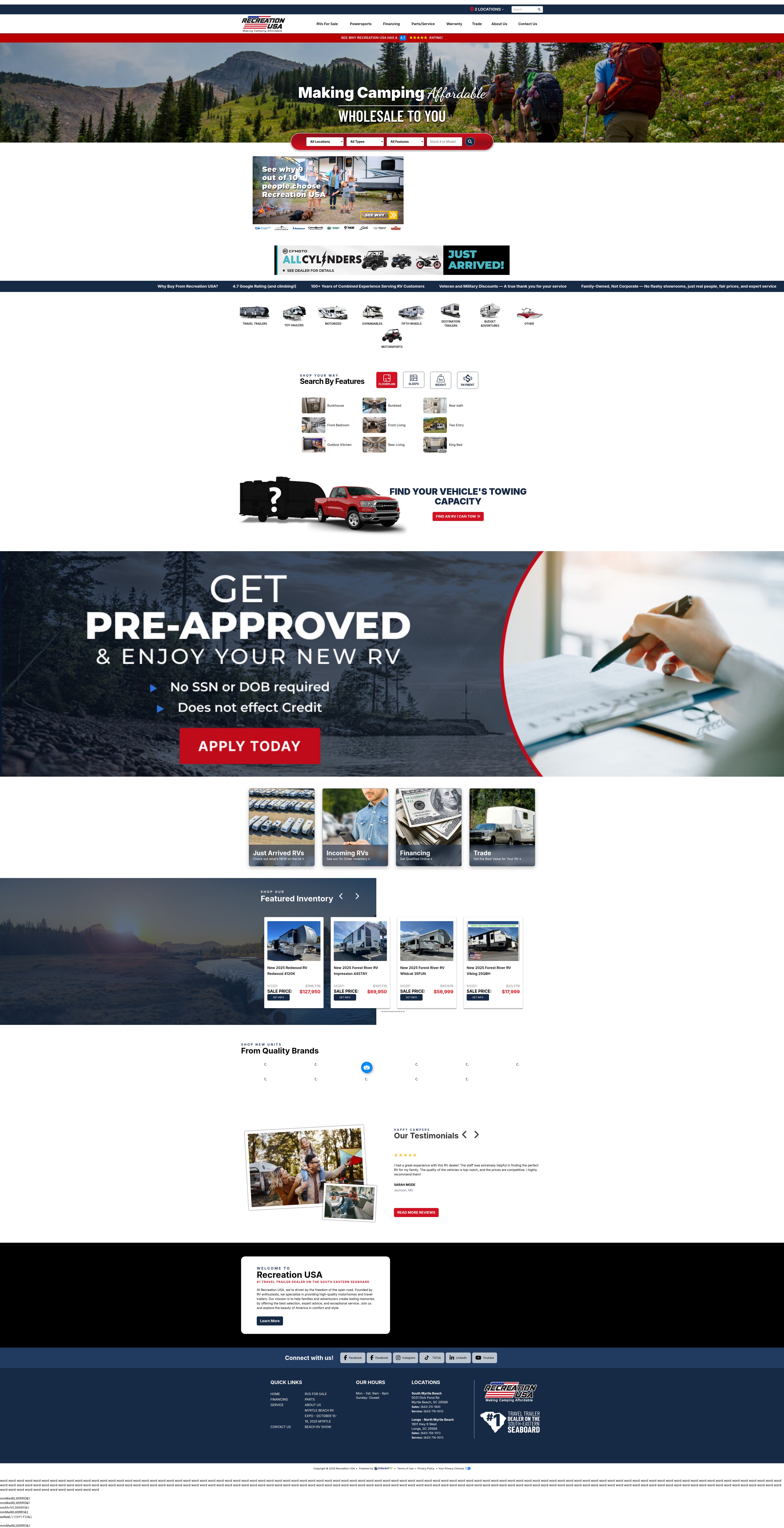 Screenshot of recreationusa.com