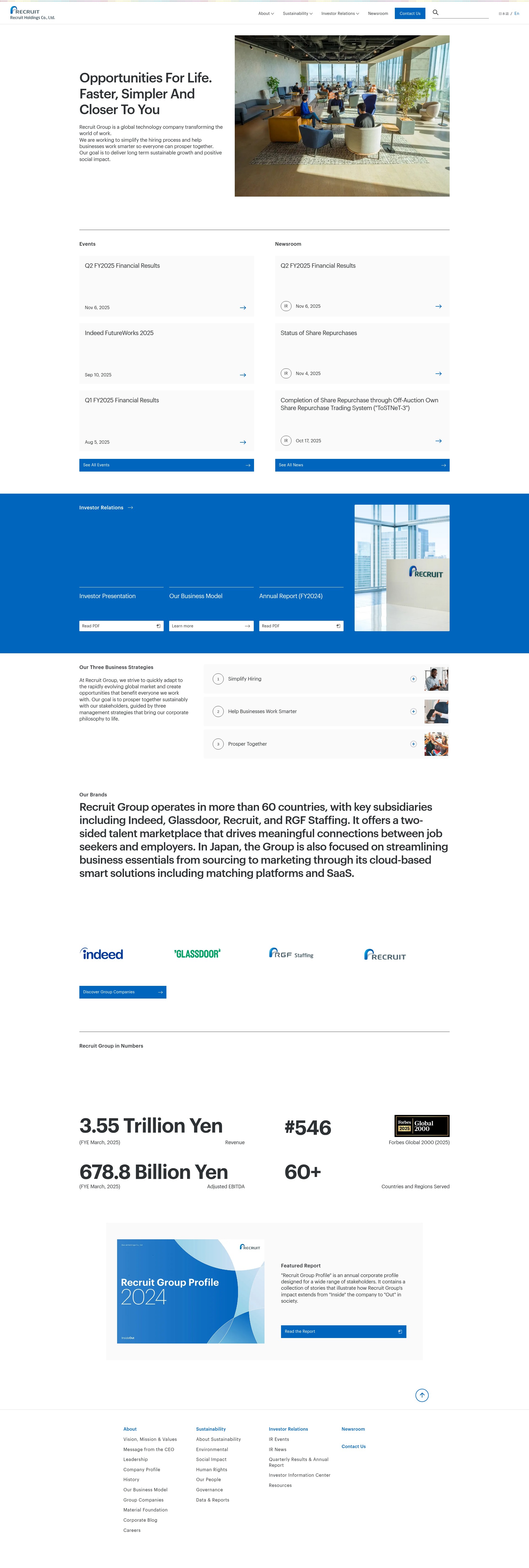 Screenshot of recruit-holdings.com