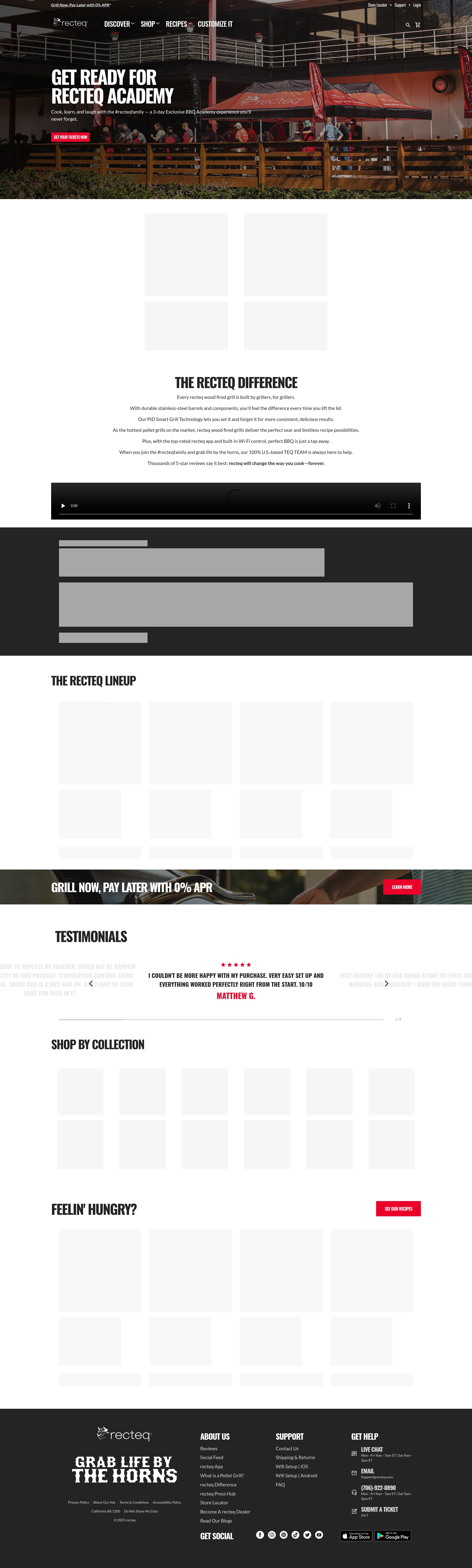 Screenshot of recteq.com