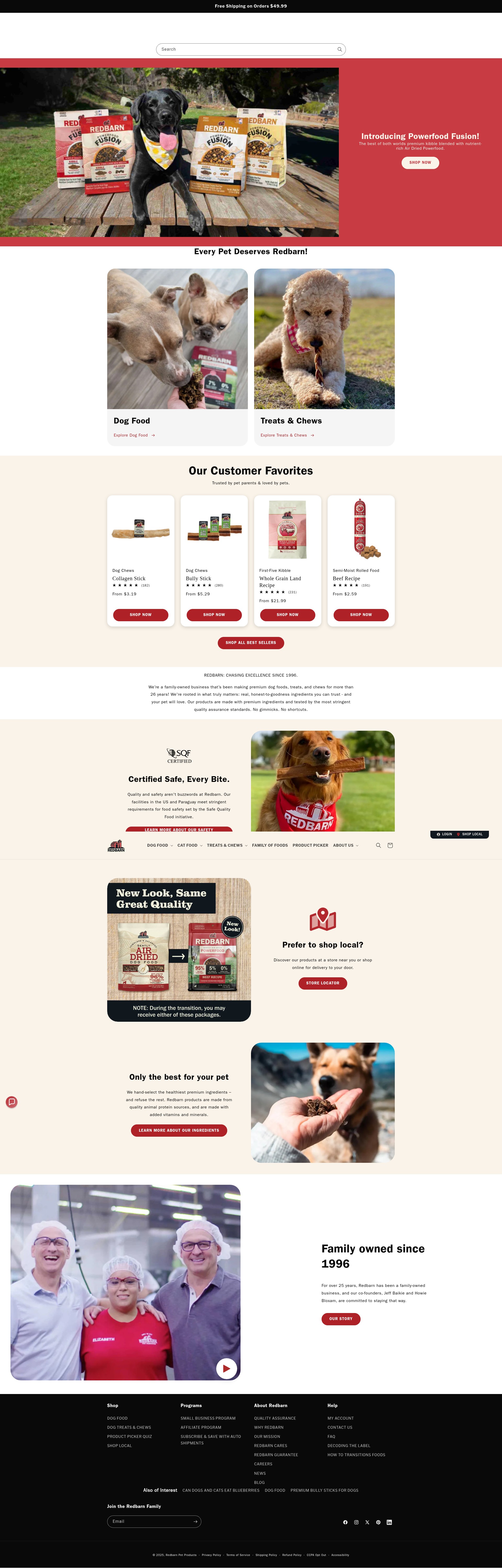 Screenshot of redbarn.com