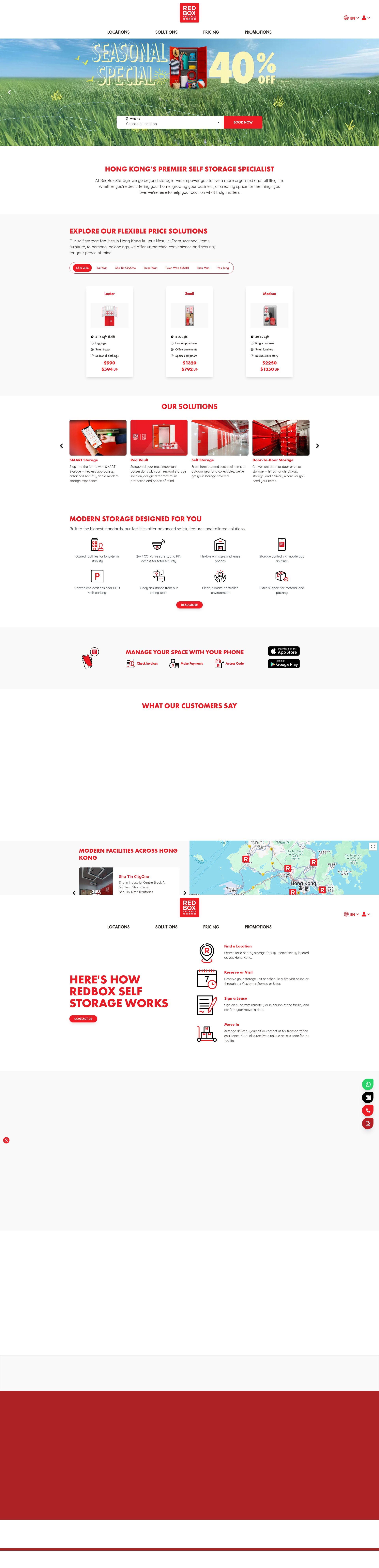 Screenshot of redboxstorage.com.hk
