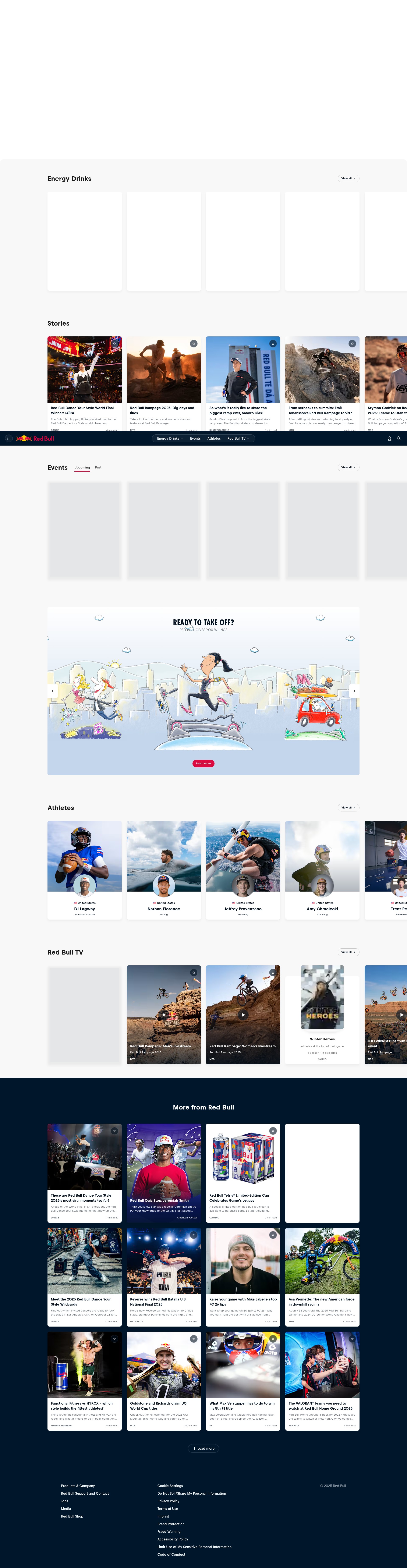 Screenshot of redbull.com