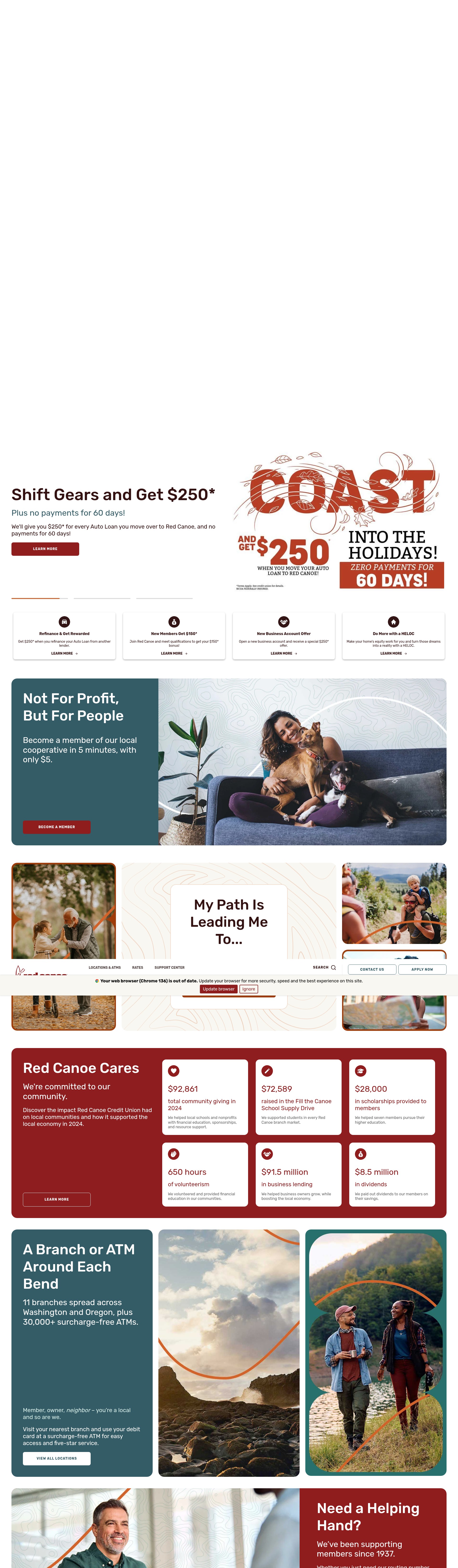 Screenshot of redcanoecu.com