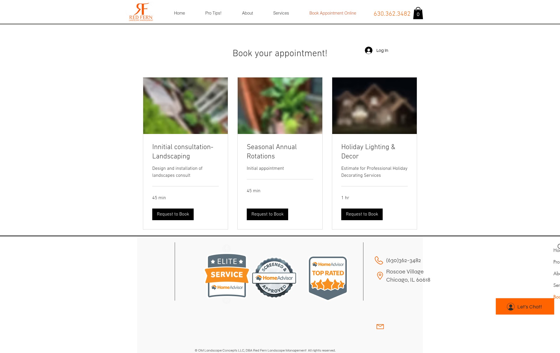 Screenshot of redfernlandscapemanagement.com