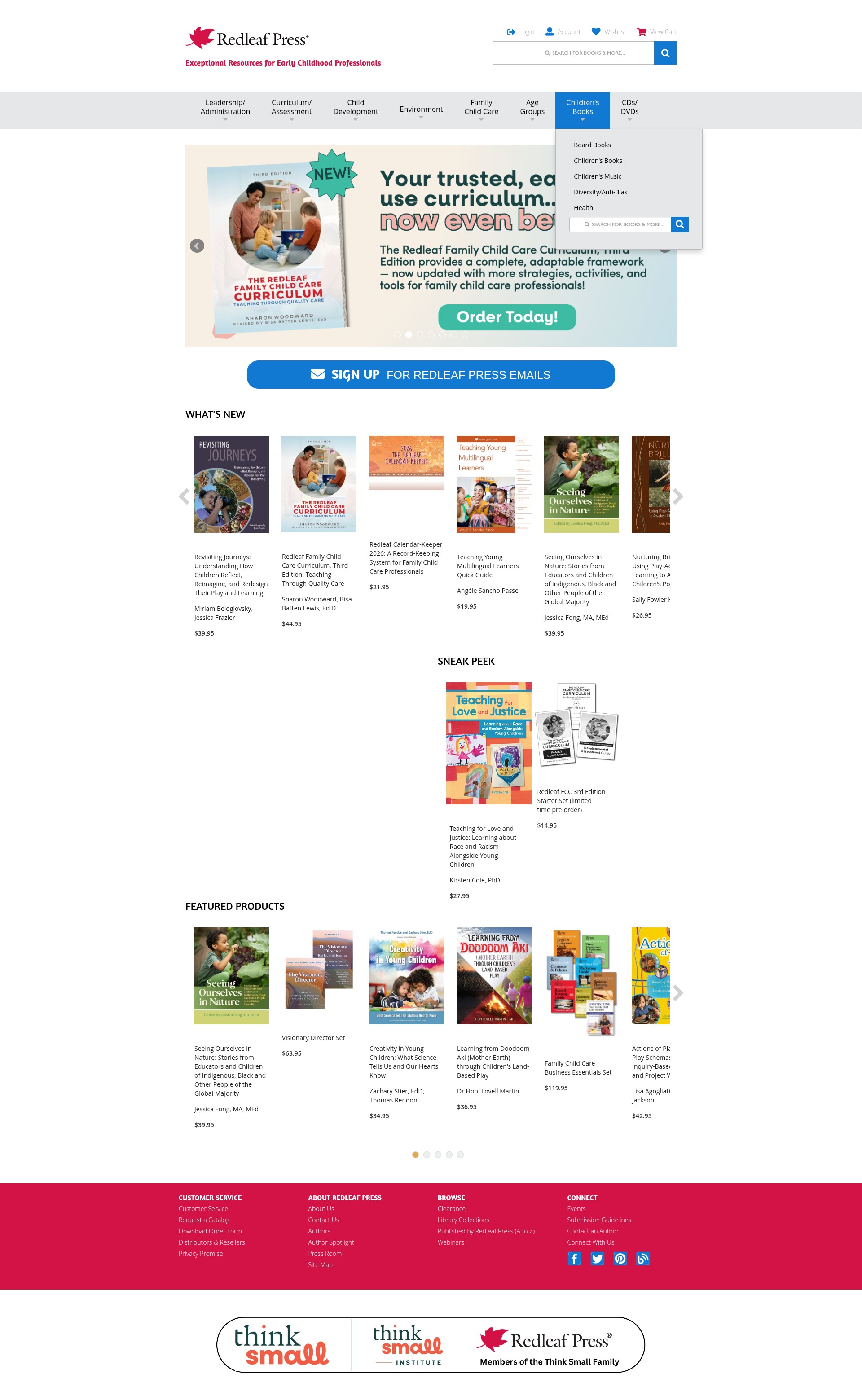 Screenshot of redleafpress.org