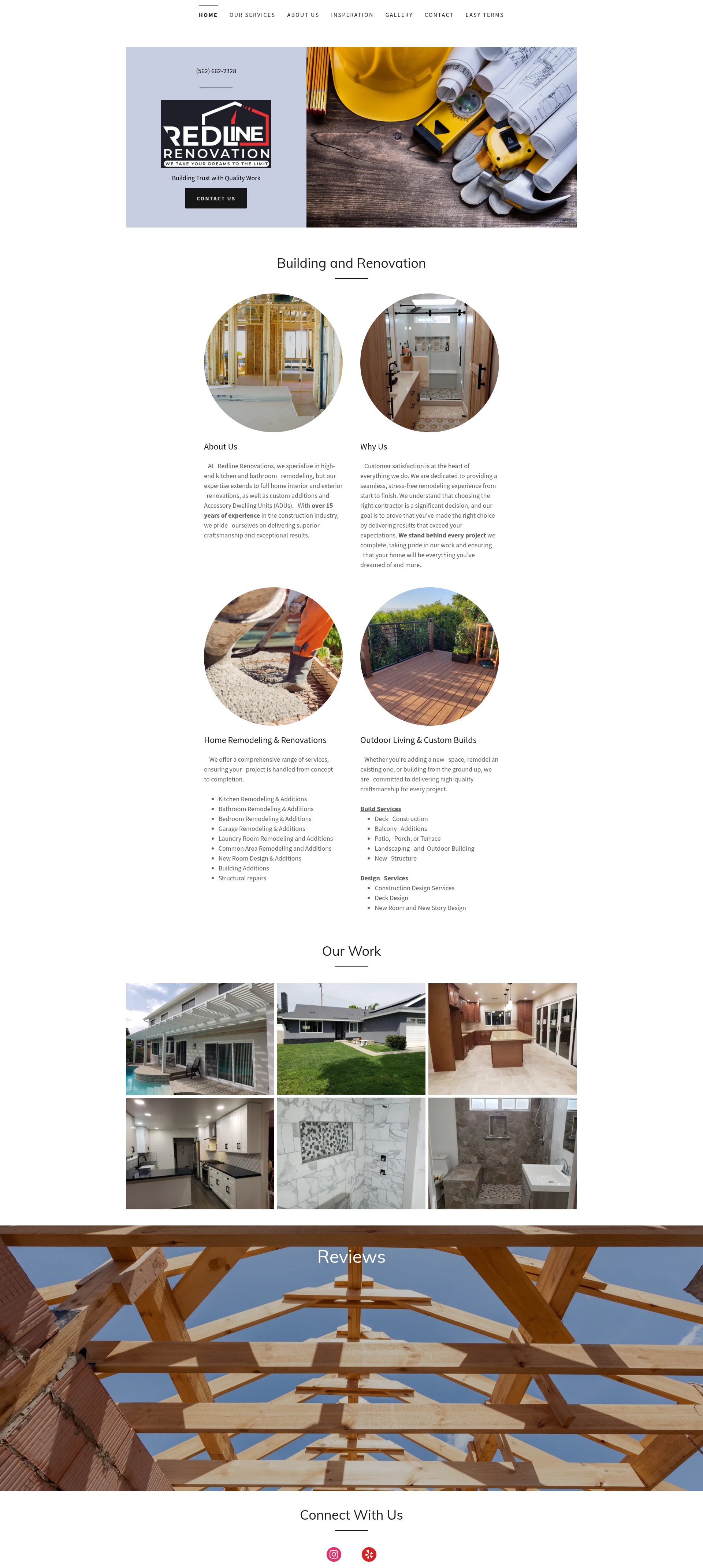 Screenshot of redlinerenovations.com