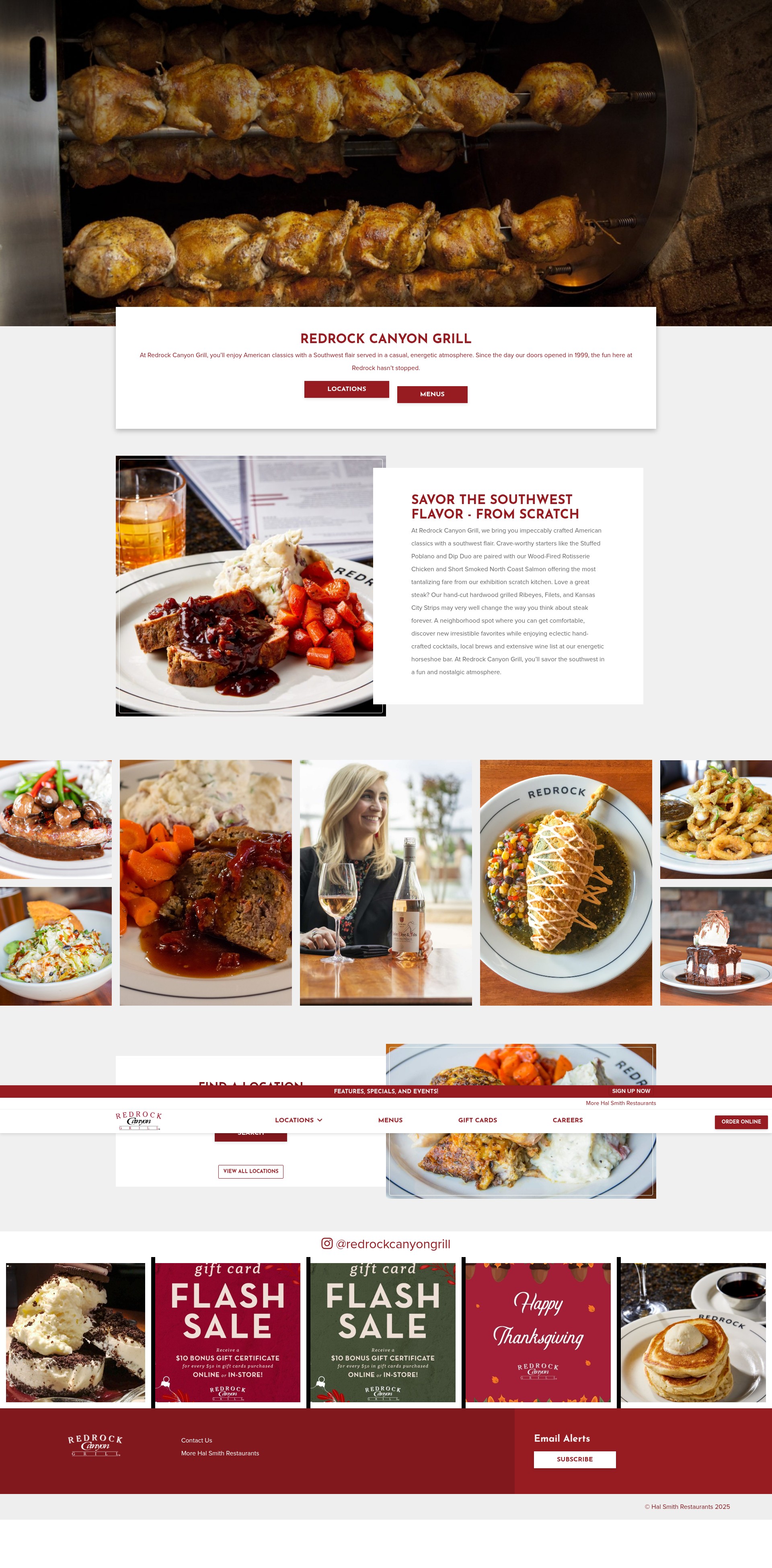 Screenshot of redrockcanyongrill.com