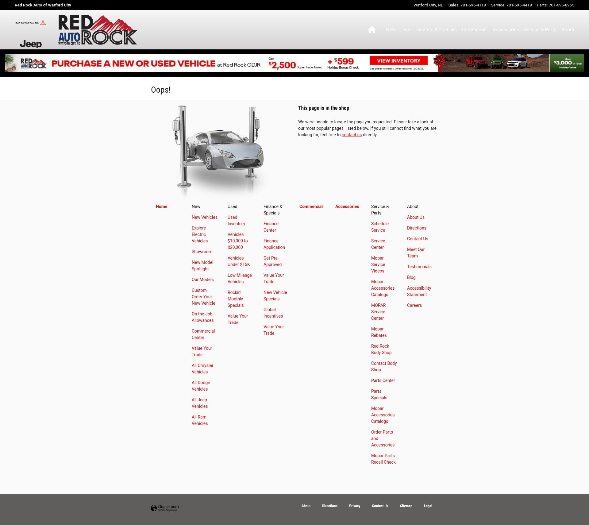 Screenshot of redrockwatford.com