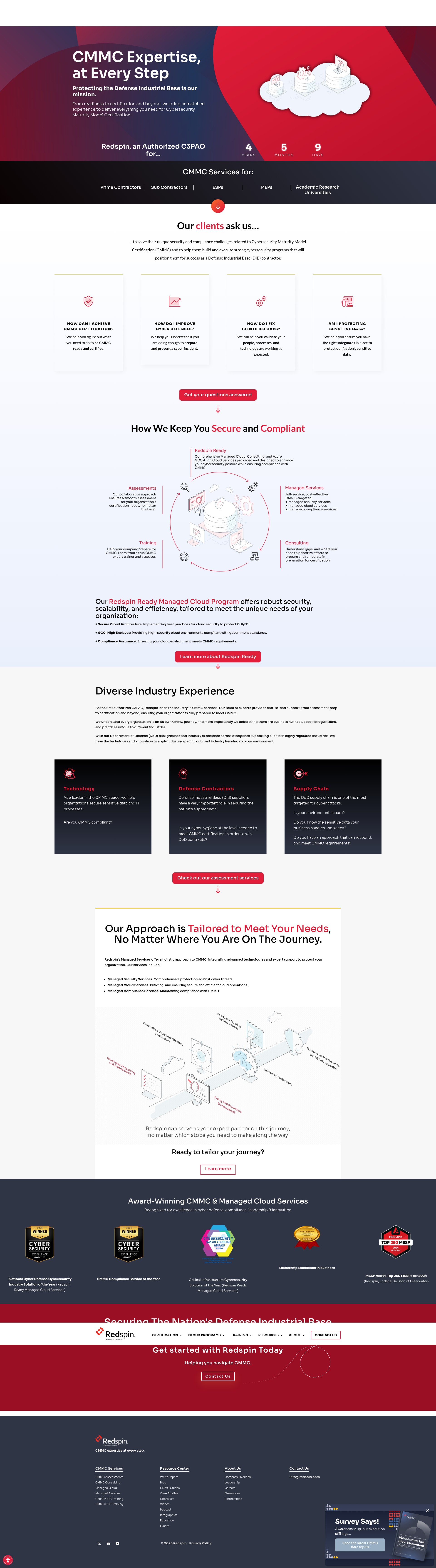 Screenshot of redspin.com