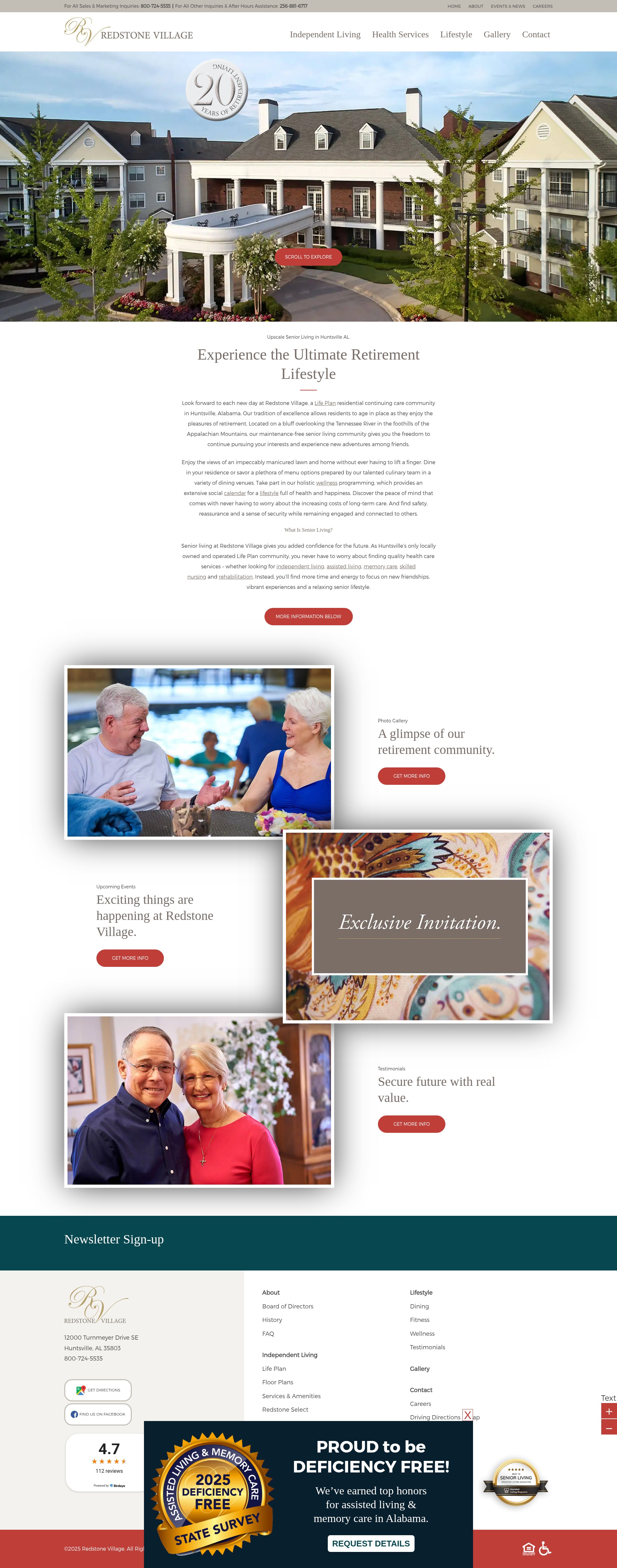 Screenshot of redstonevillage.org