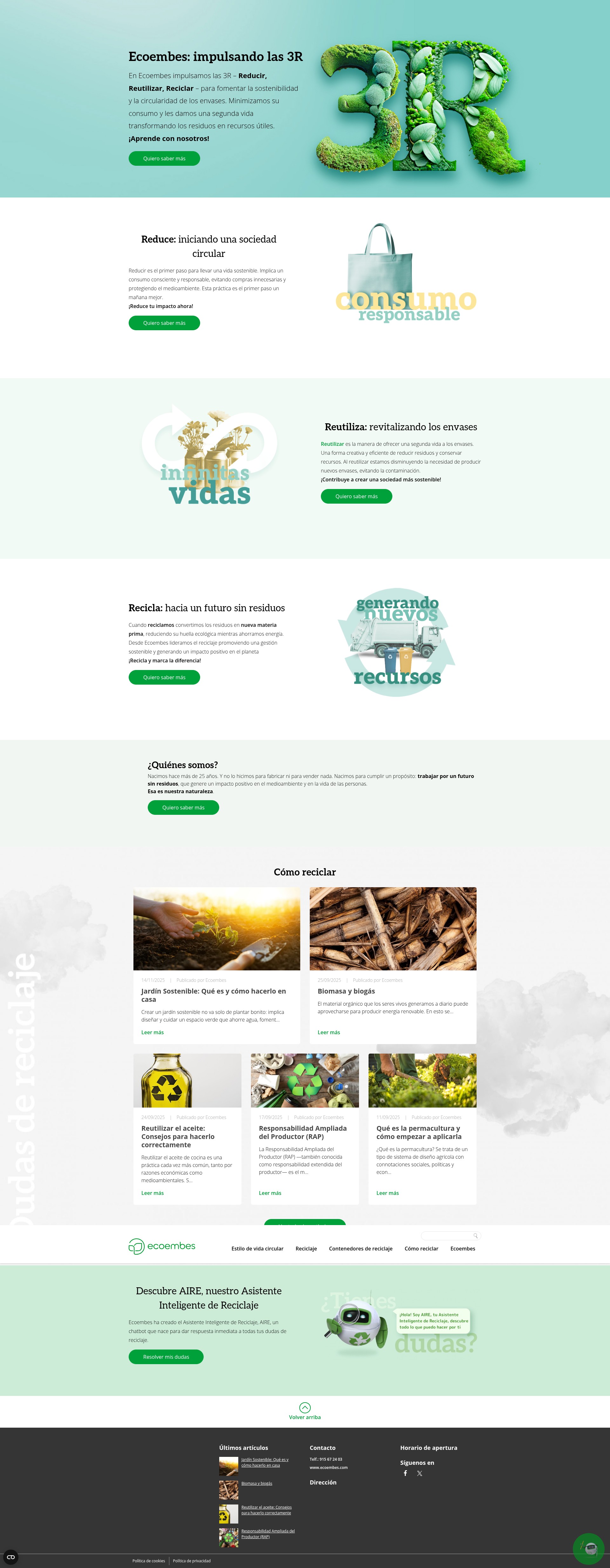 Screenshot of reducereutilizarecicla.org