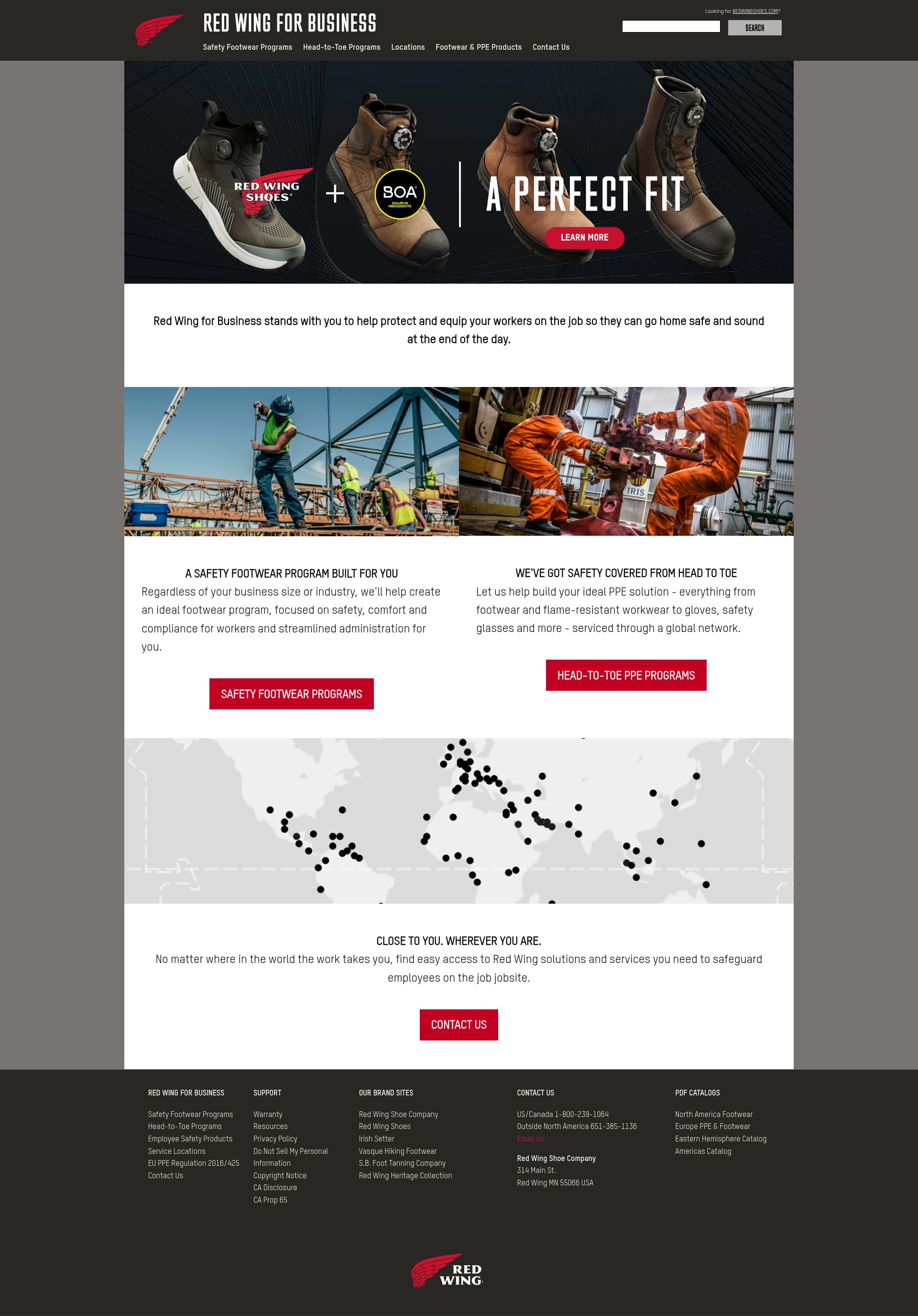 Screenshot of redwingsafety.com