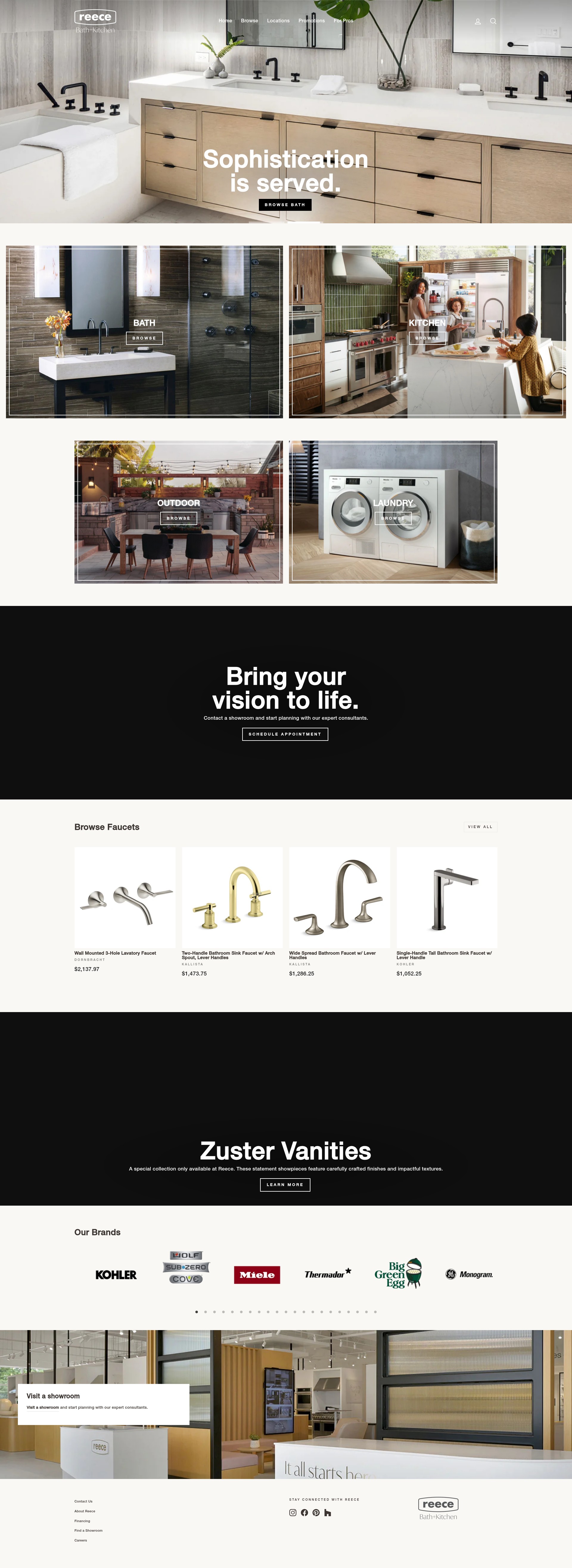 Screenshot of reecebathandkitchen.com