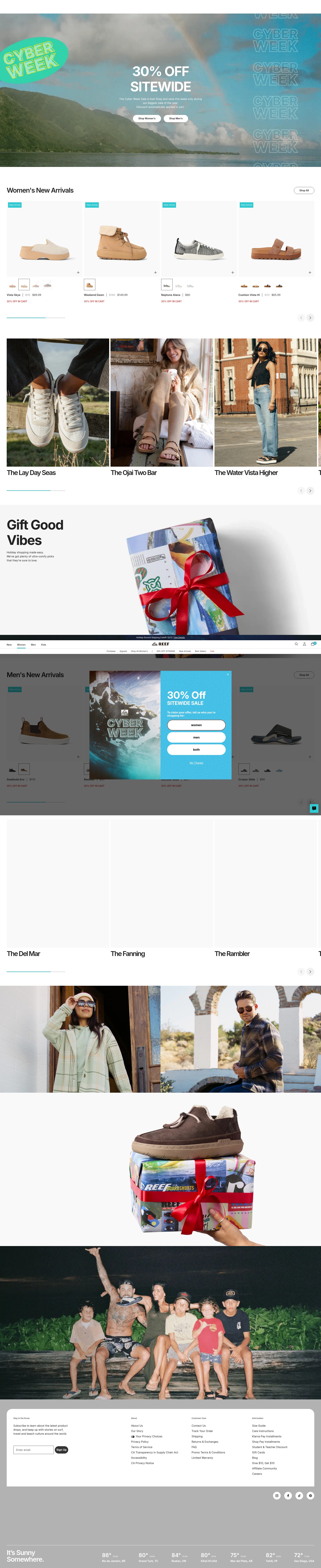 Screenshot of reef.com