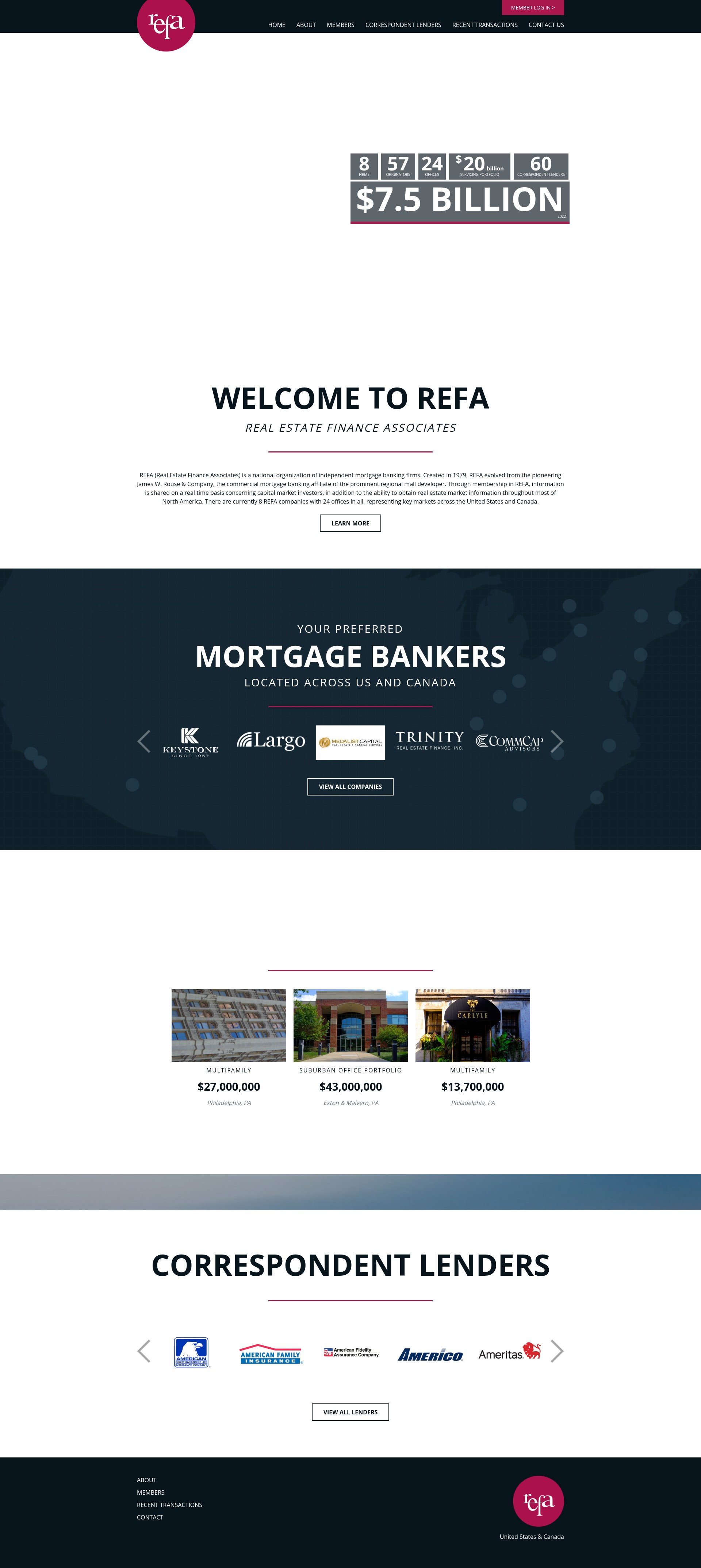 Screenshot of refacapital.com
