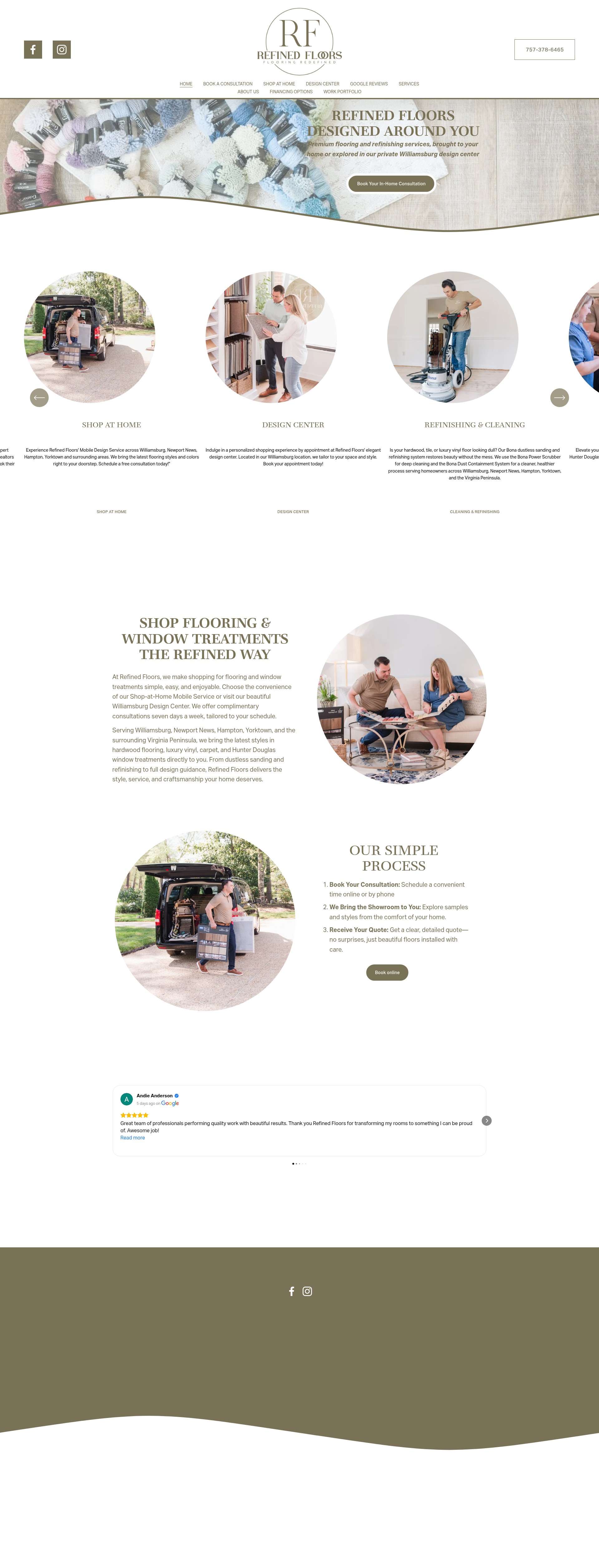 Screenshot of refinedfloors.com
