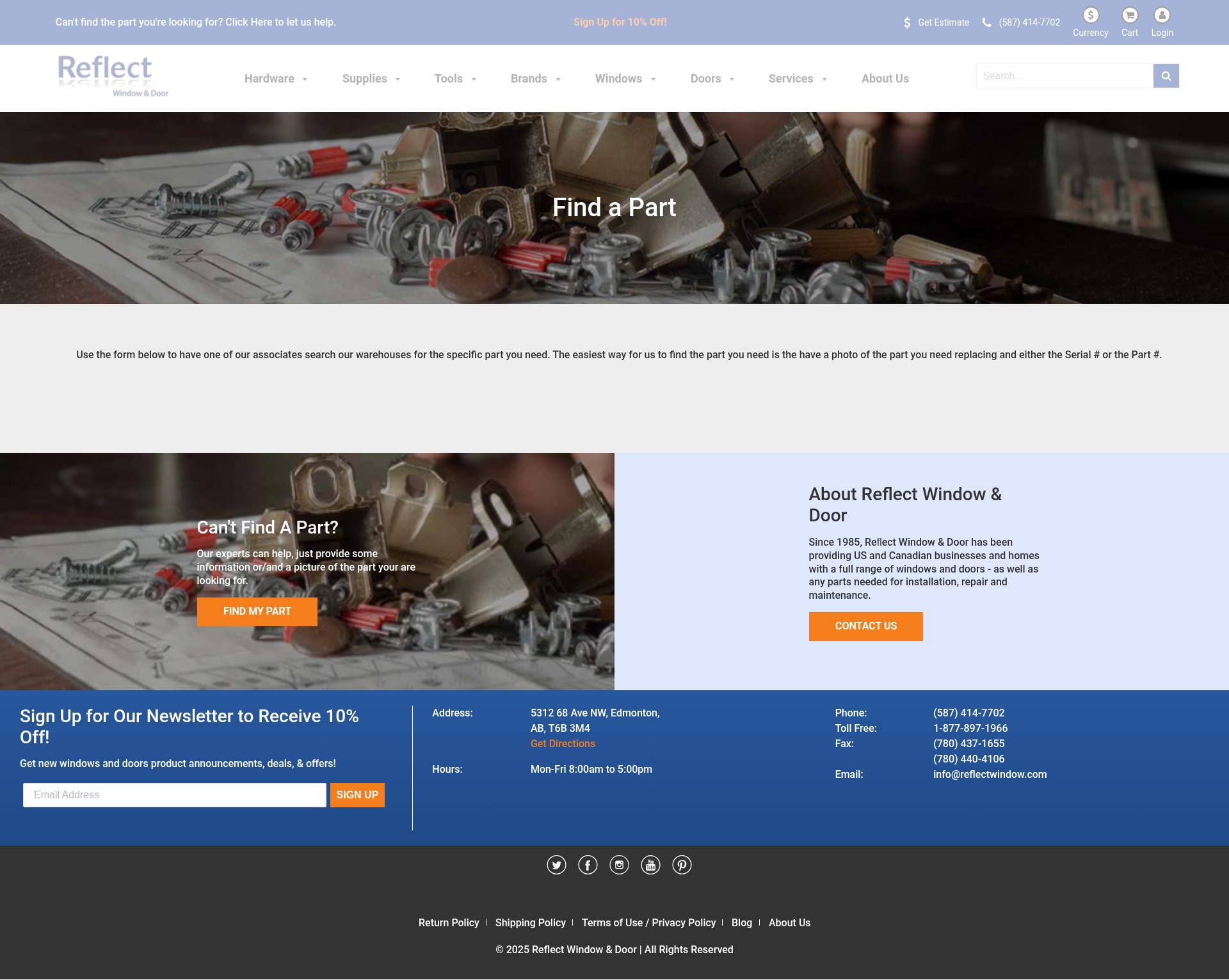 Screenshot of reflectwindow.com