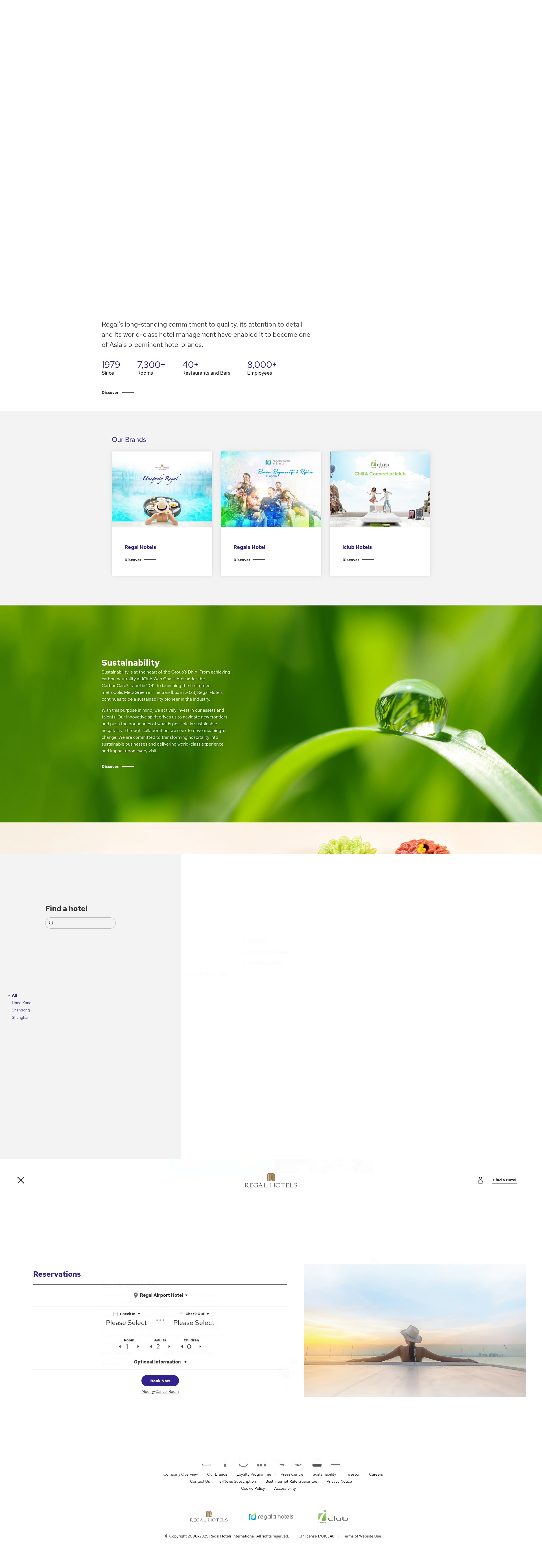 Screenshot of regalhotel.com