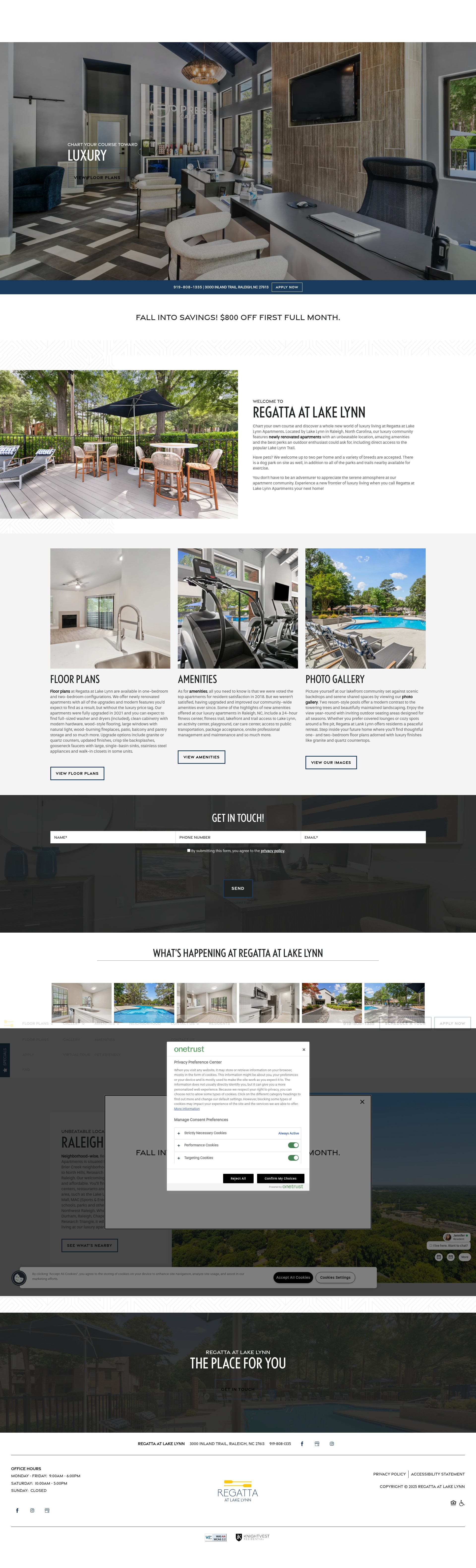 Screenshot of regattaatlakelynn.com