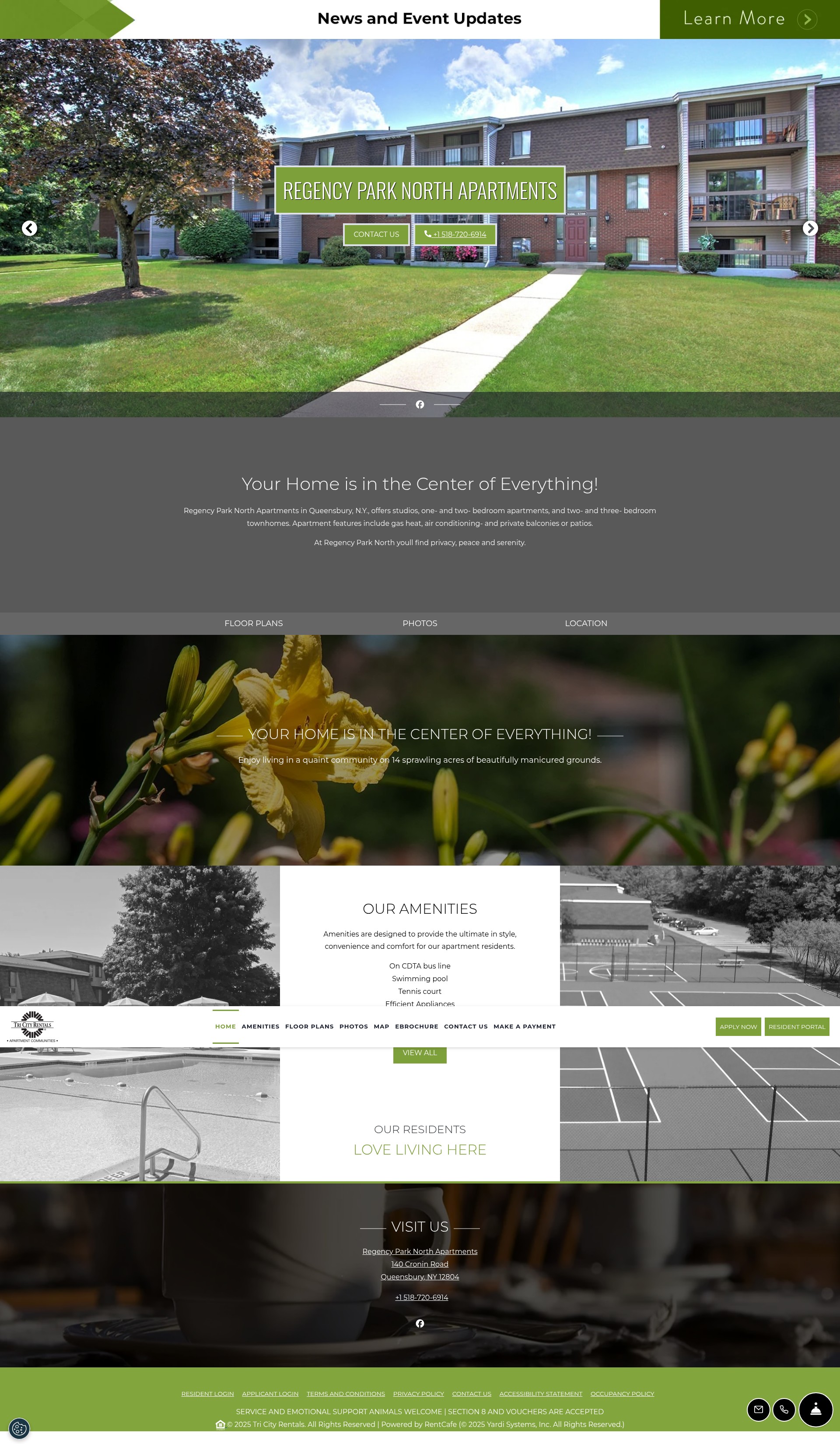 Screenshot of regencyparknorth.com