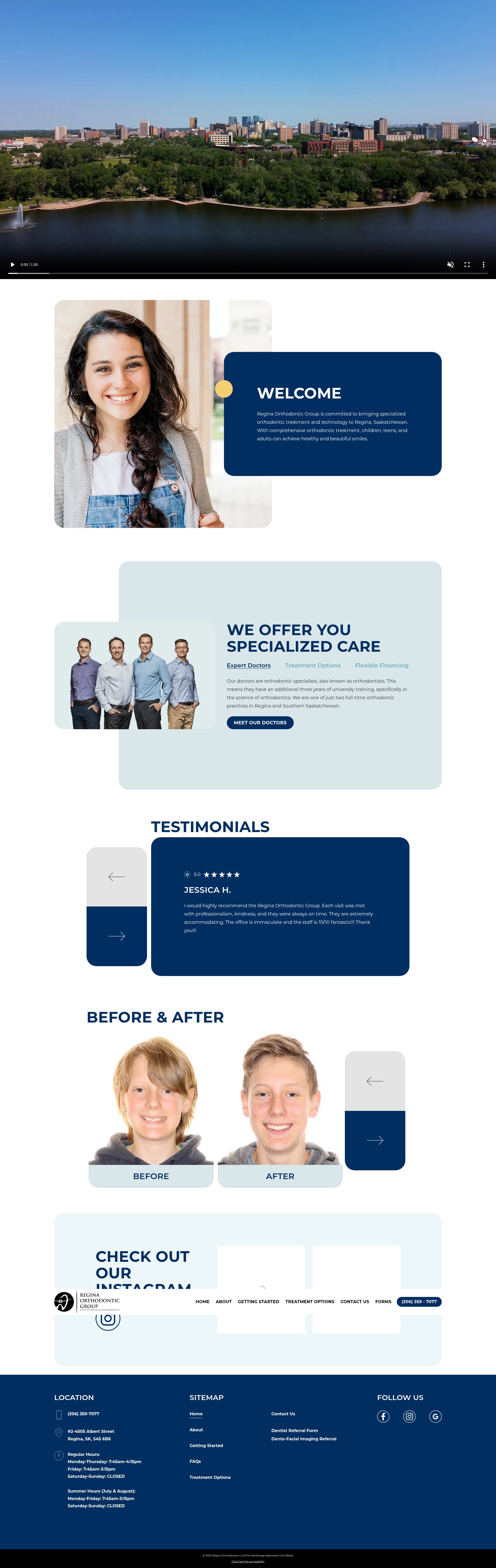 Screenshot of reginaorthodonticgroup.com