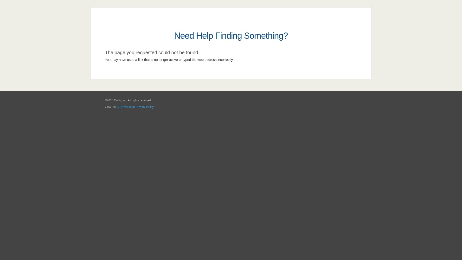 Screenshot of register.gotowebinar.com