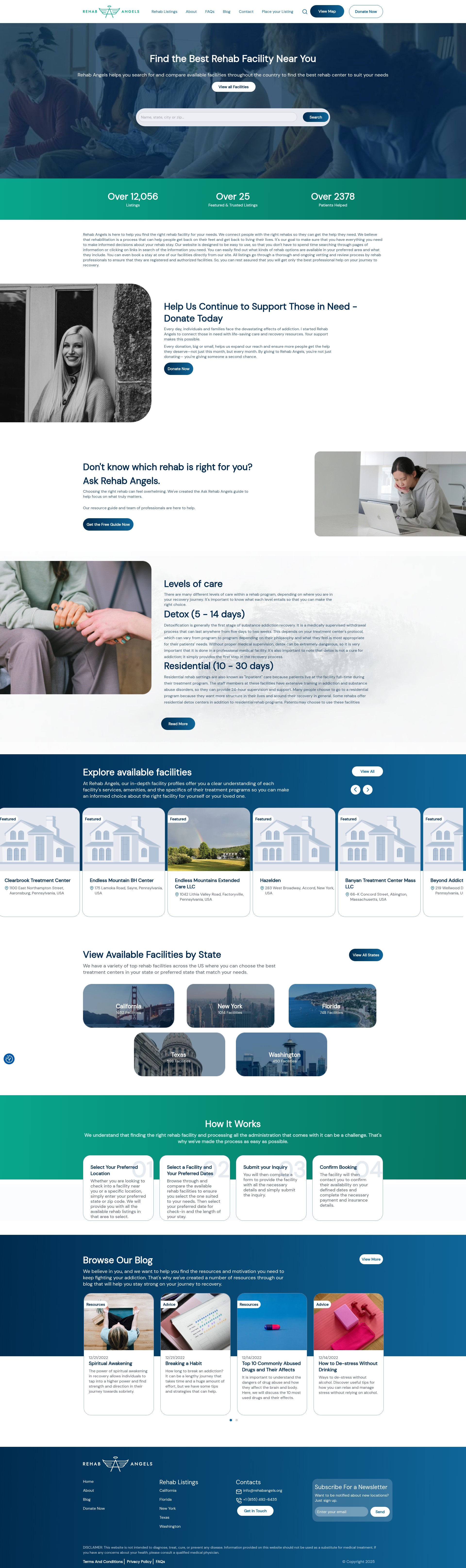 Screenshot of rehabangels.org