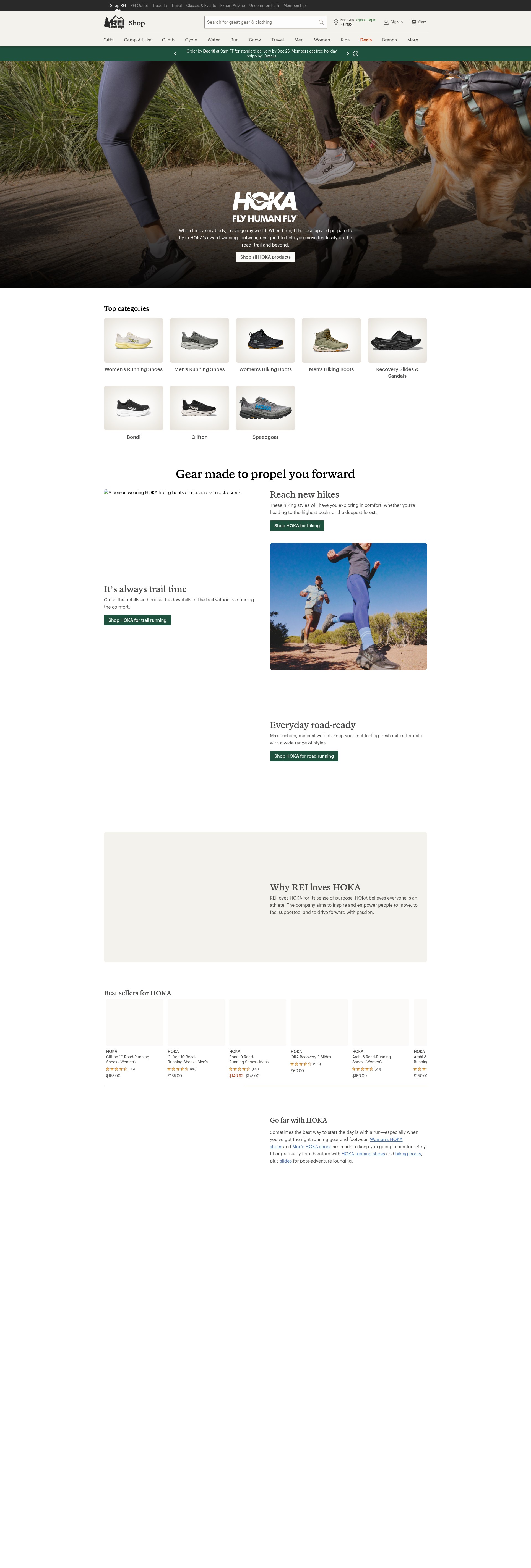 Screenshot of rei.com
