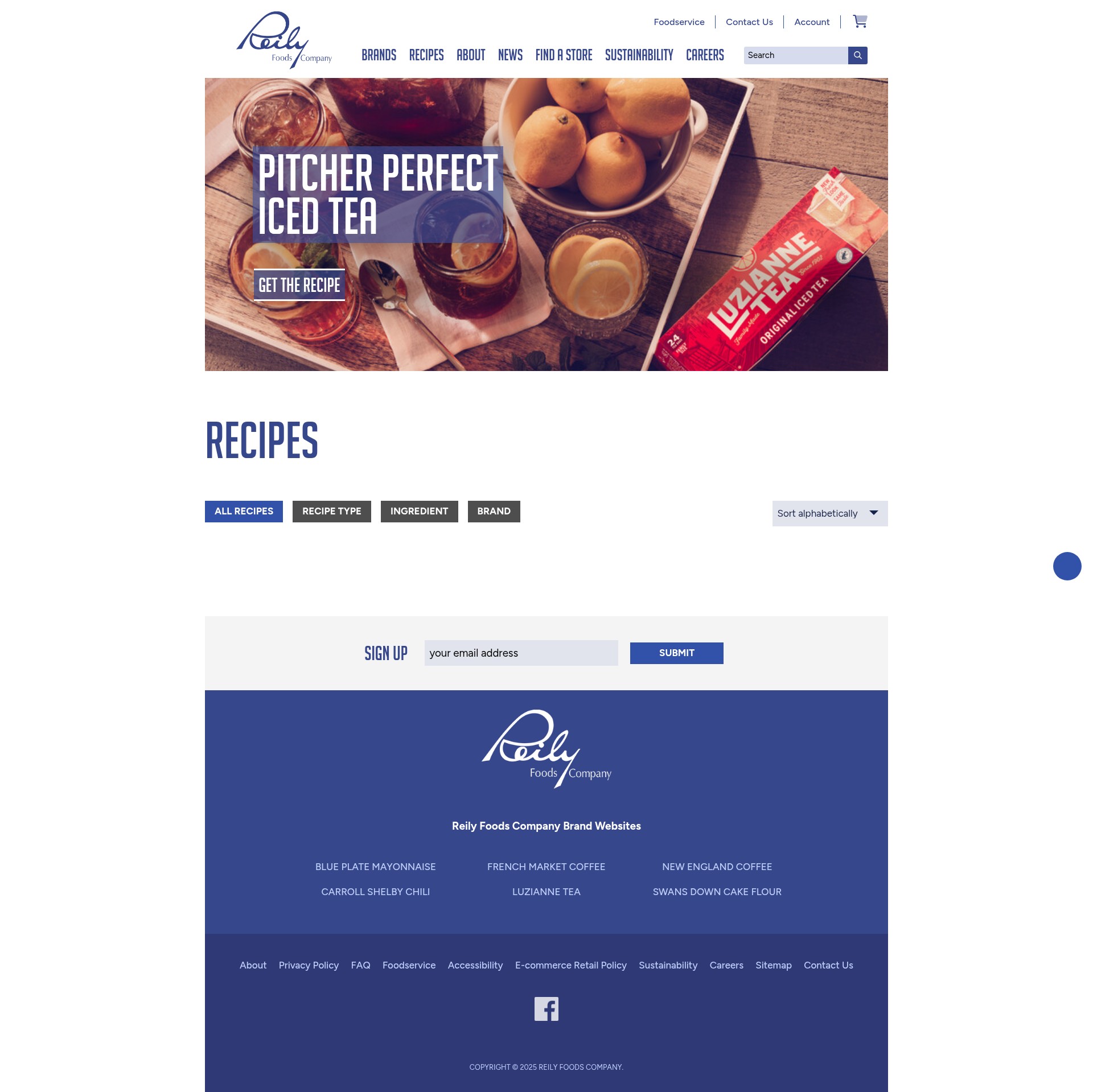 Screenshot of reilyproducts.com