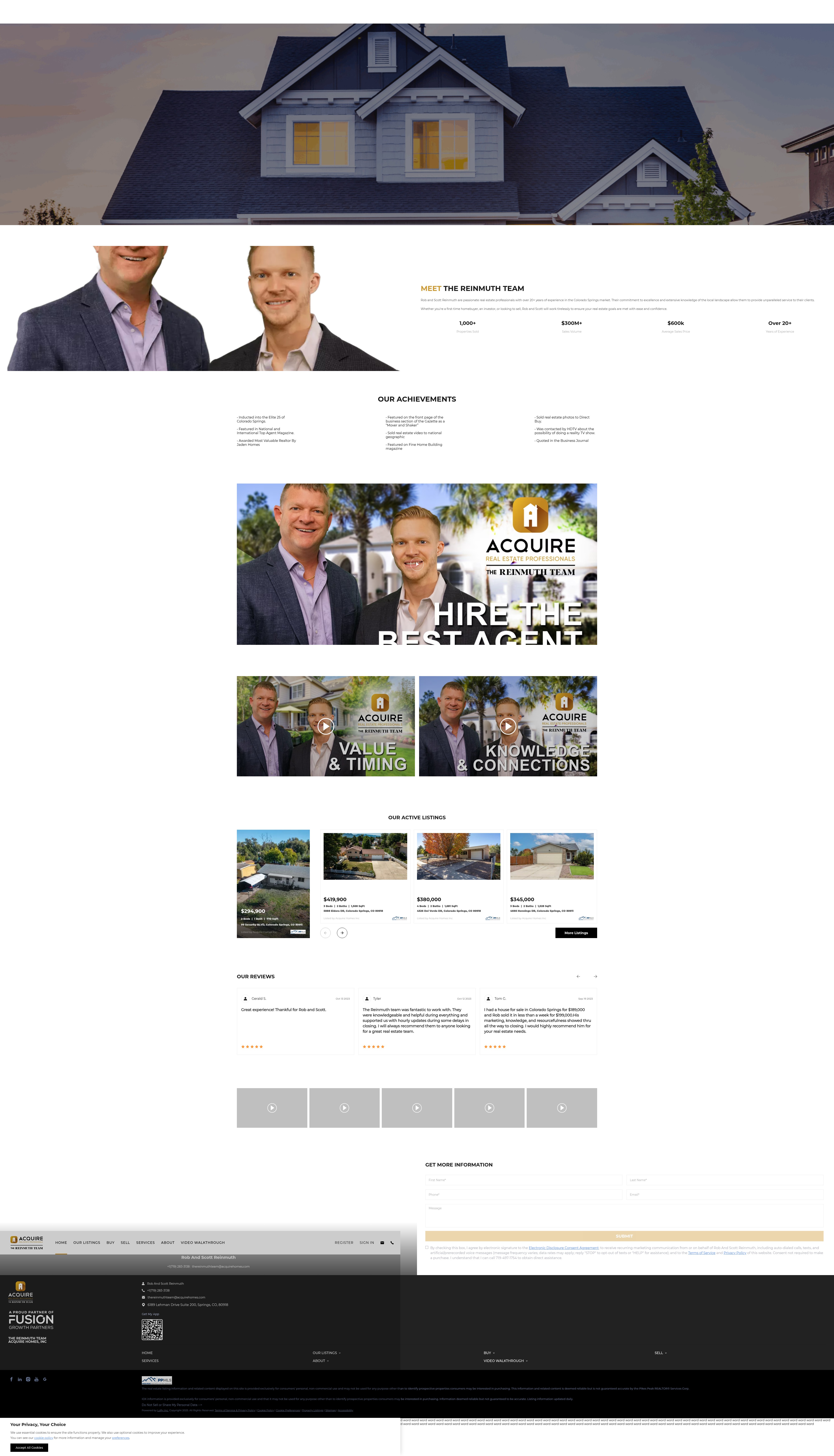 Screenshot of reinmuthteam.com