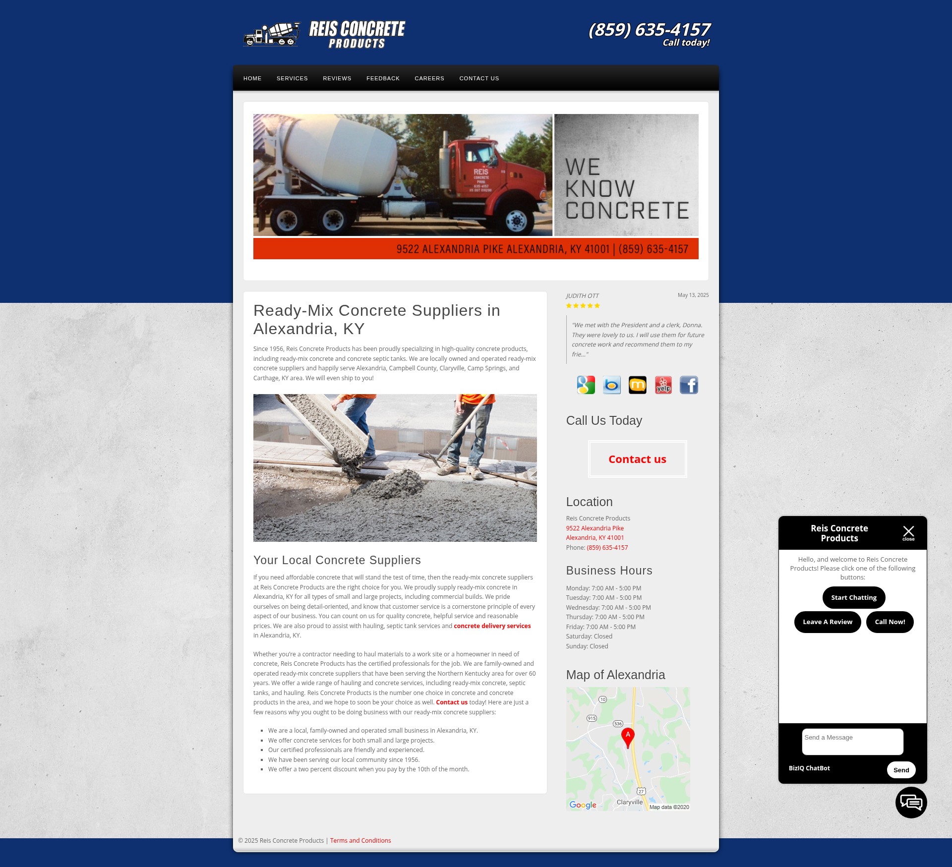 Screenshot of reisconcrete.com