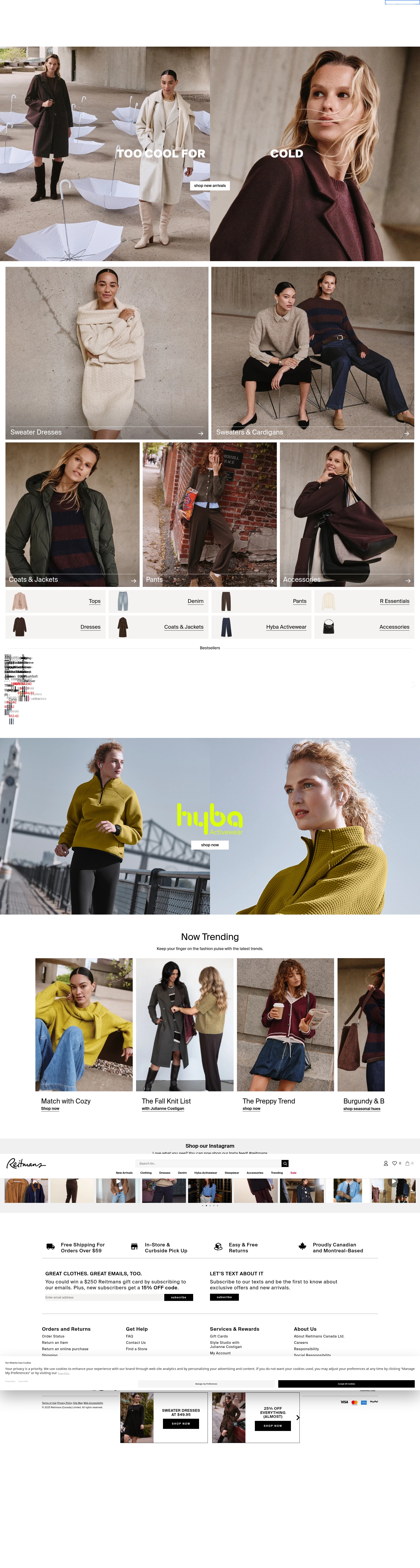 Screenshot of reitmans.com
