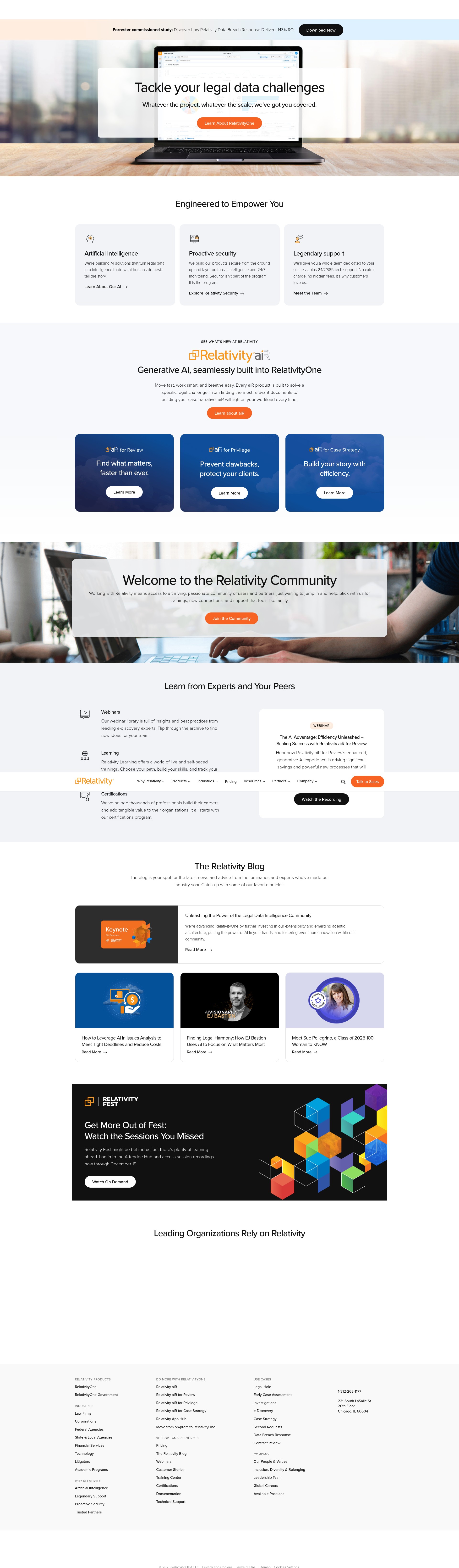 Screenshot of relativity.com