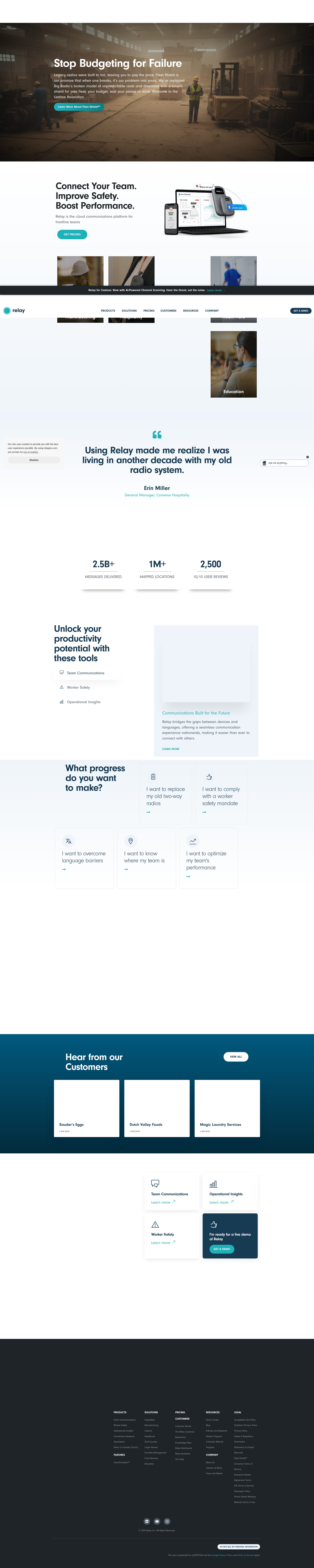 Screenshot of relaypro.com