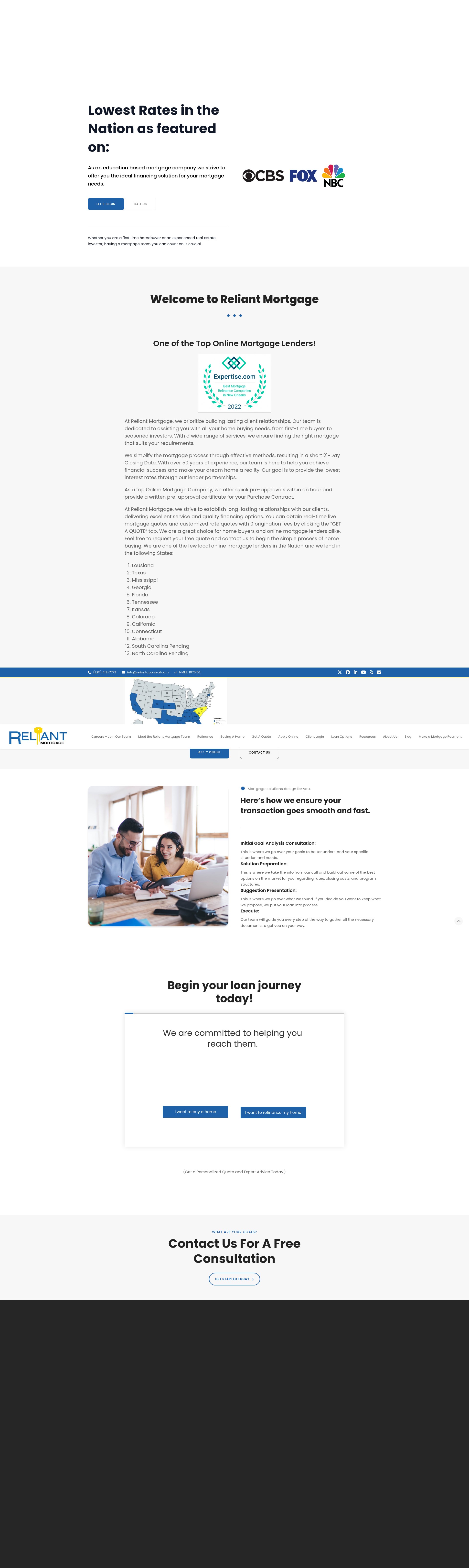 Screenshot of reliantapproval.com