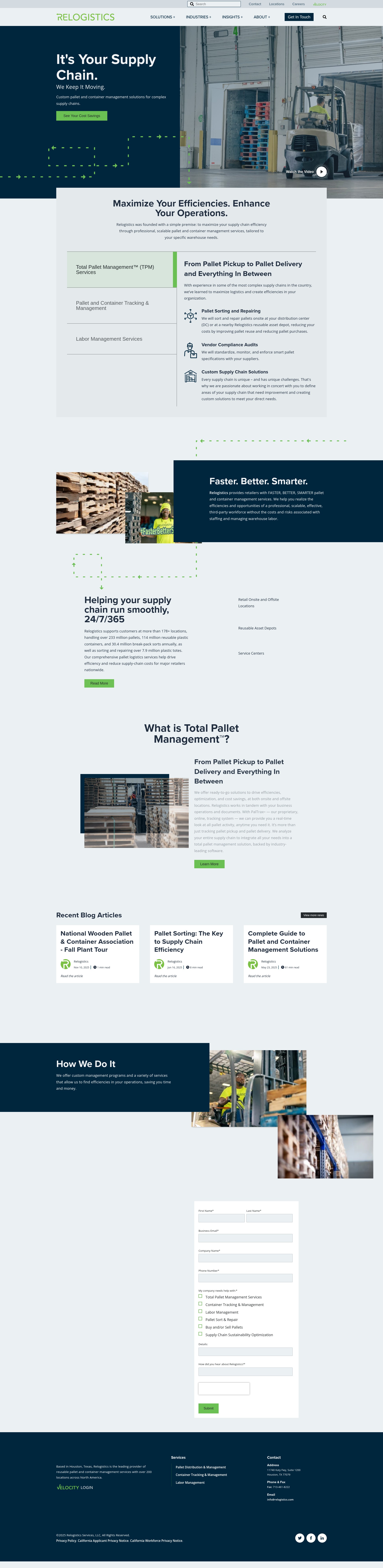 Screenshot of relogistics.com