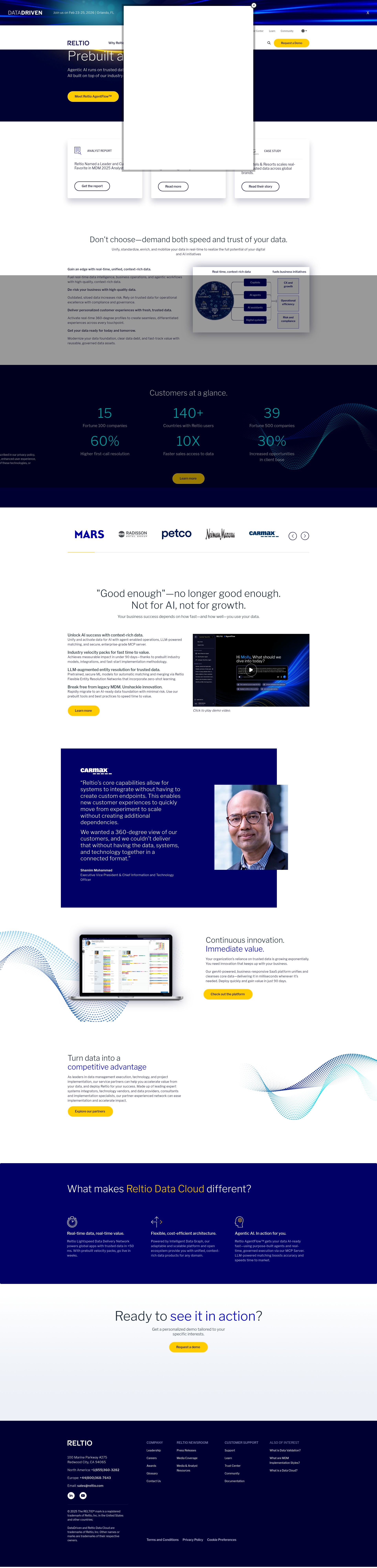 Screenshot of reltio.com