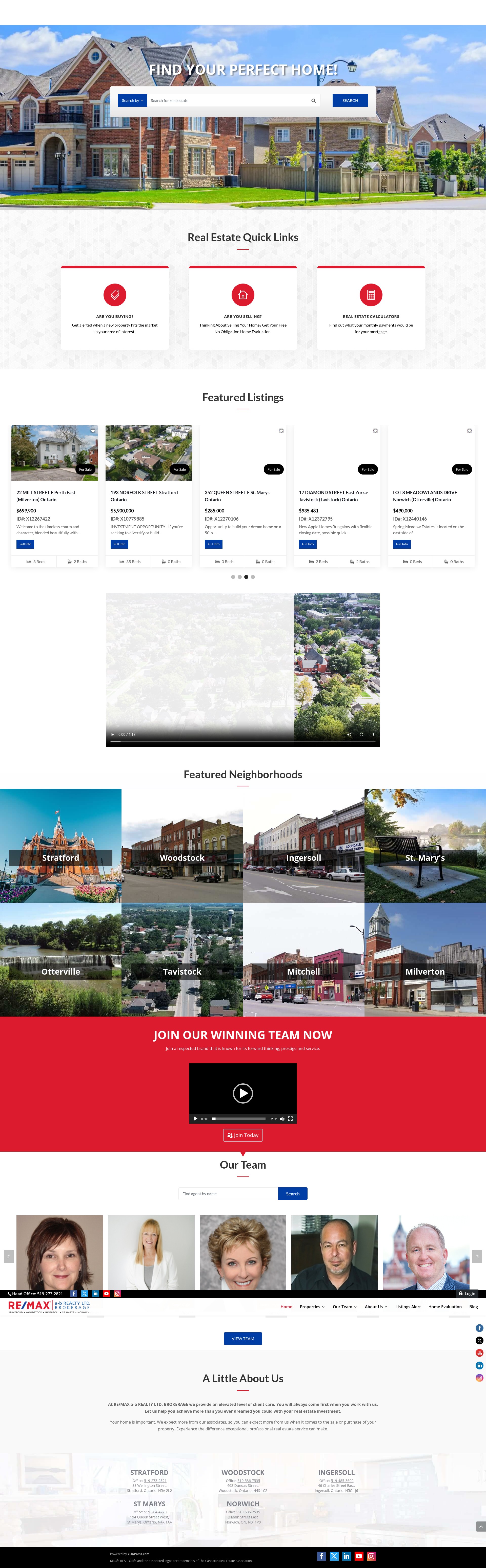 Screenshot of remaxabrealty.ca