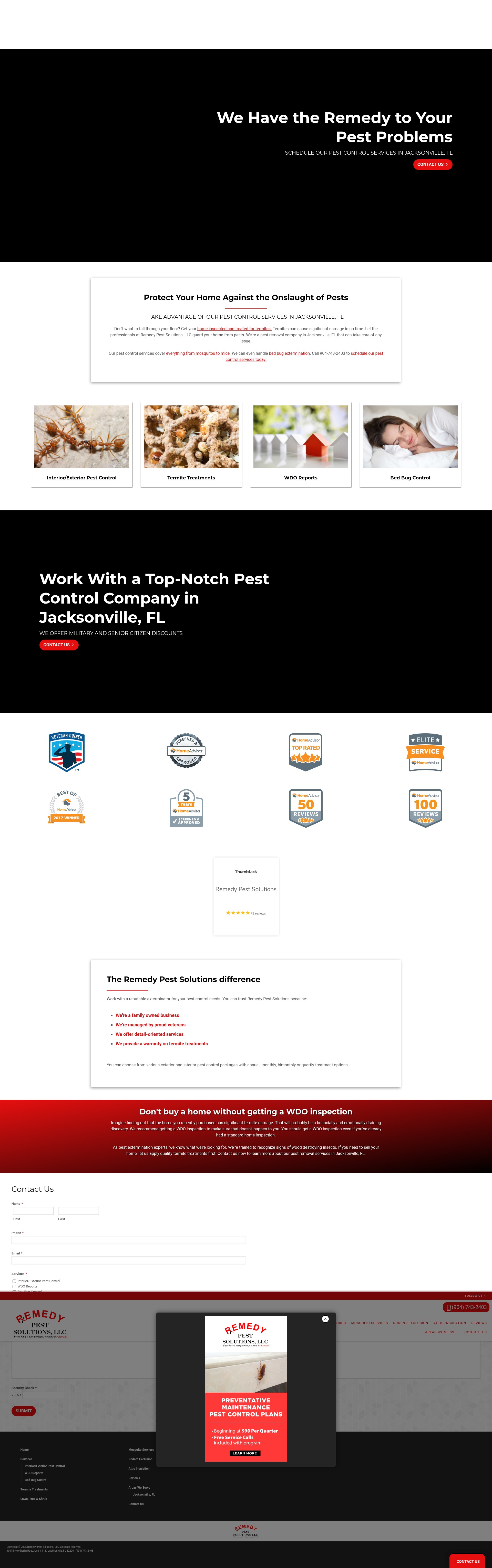 Screenshot of remedypestsolutionsllc.com